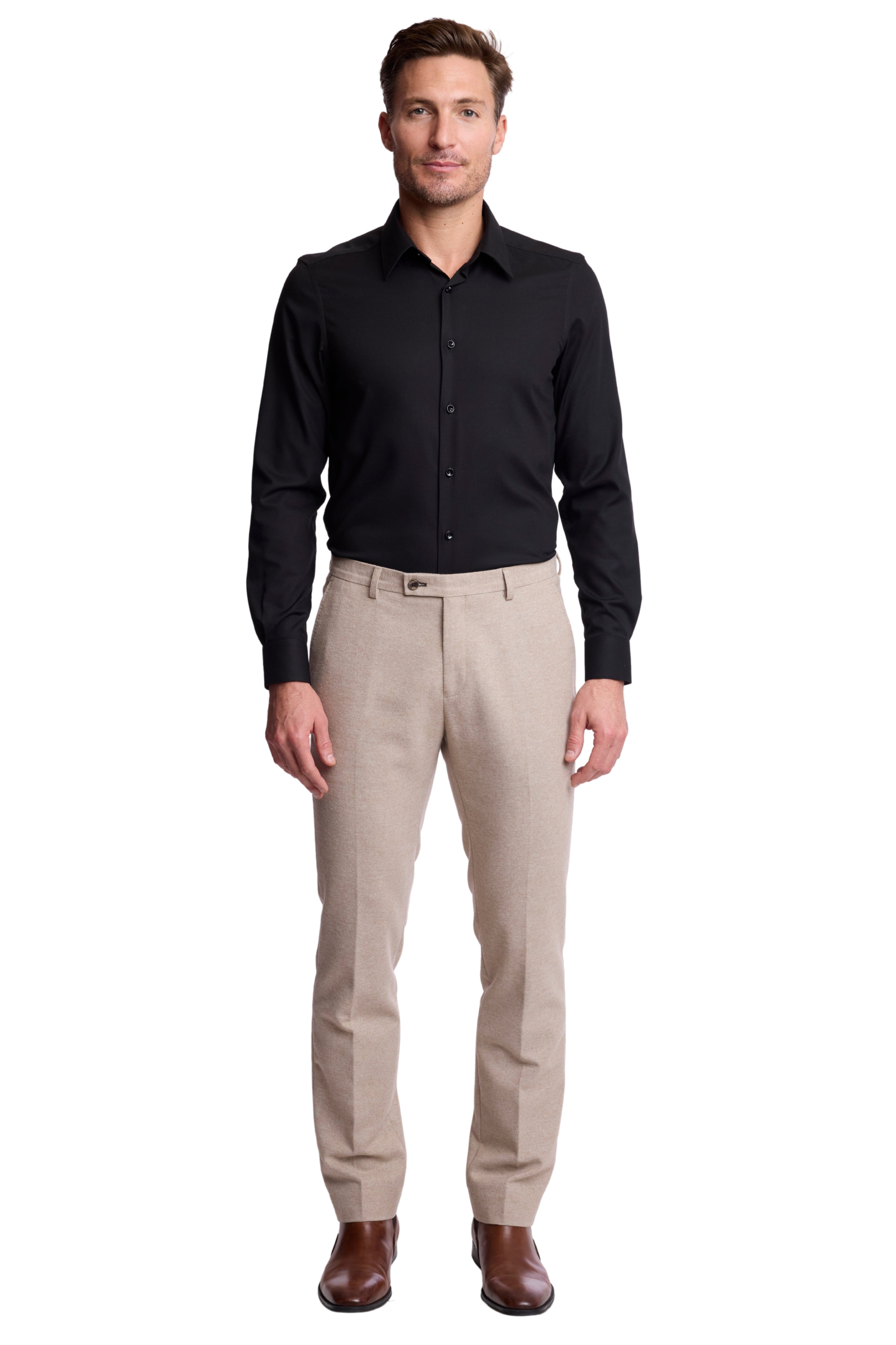 Pointed Parker Collar Shirt - Black