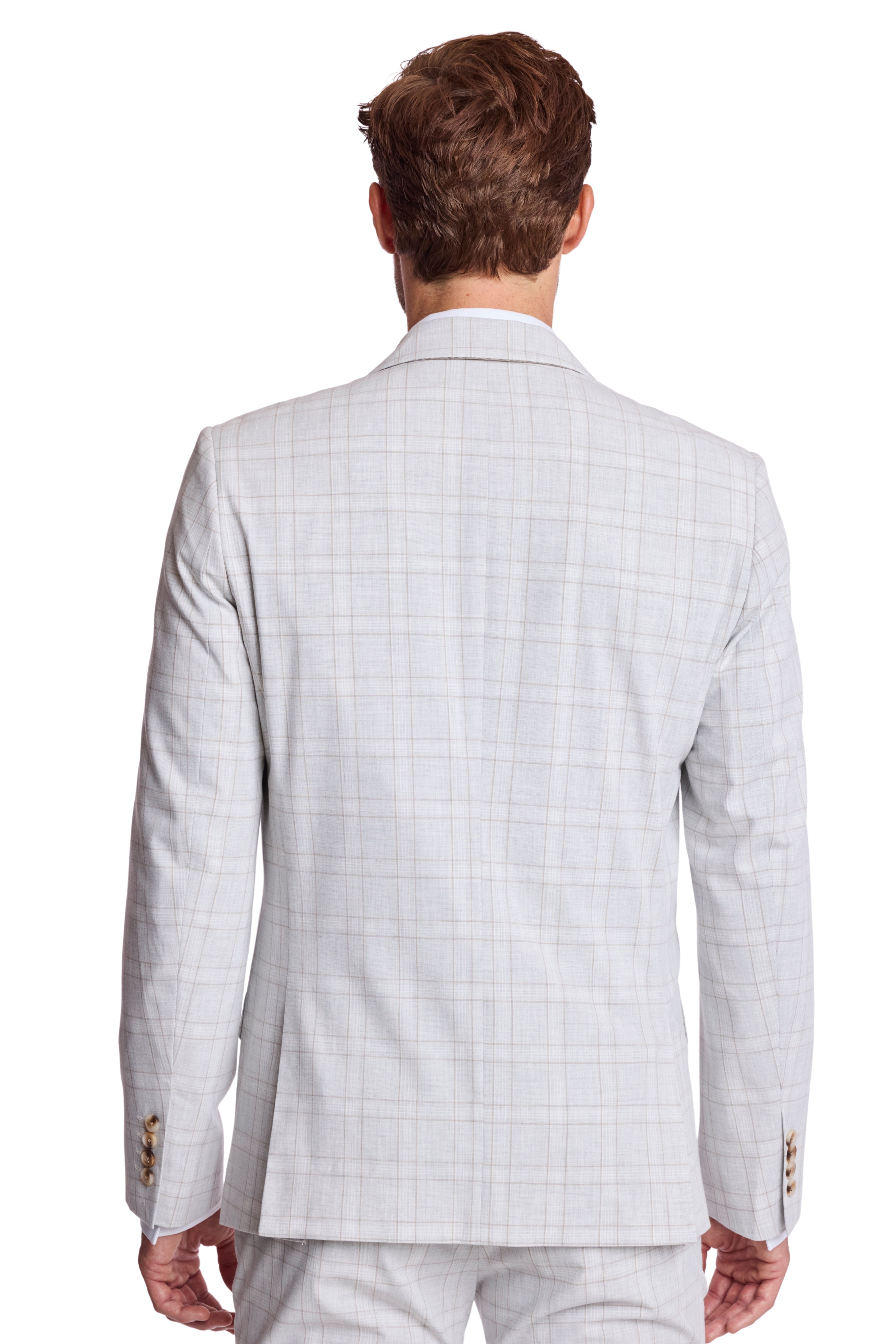 Dover Notch Jacket - slim - Grey Putty Check