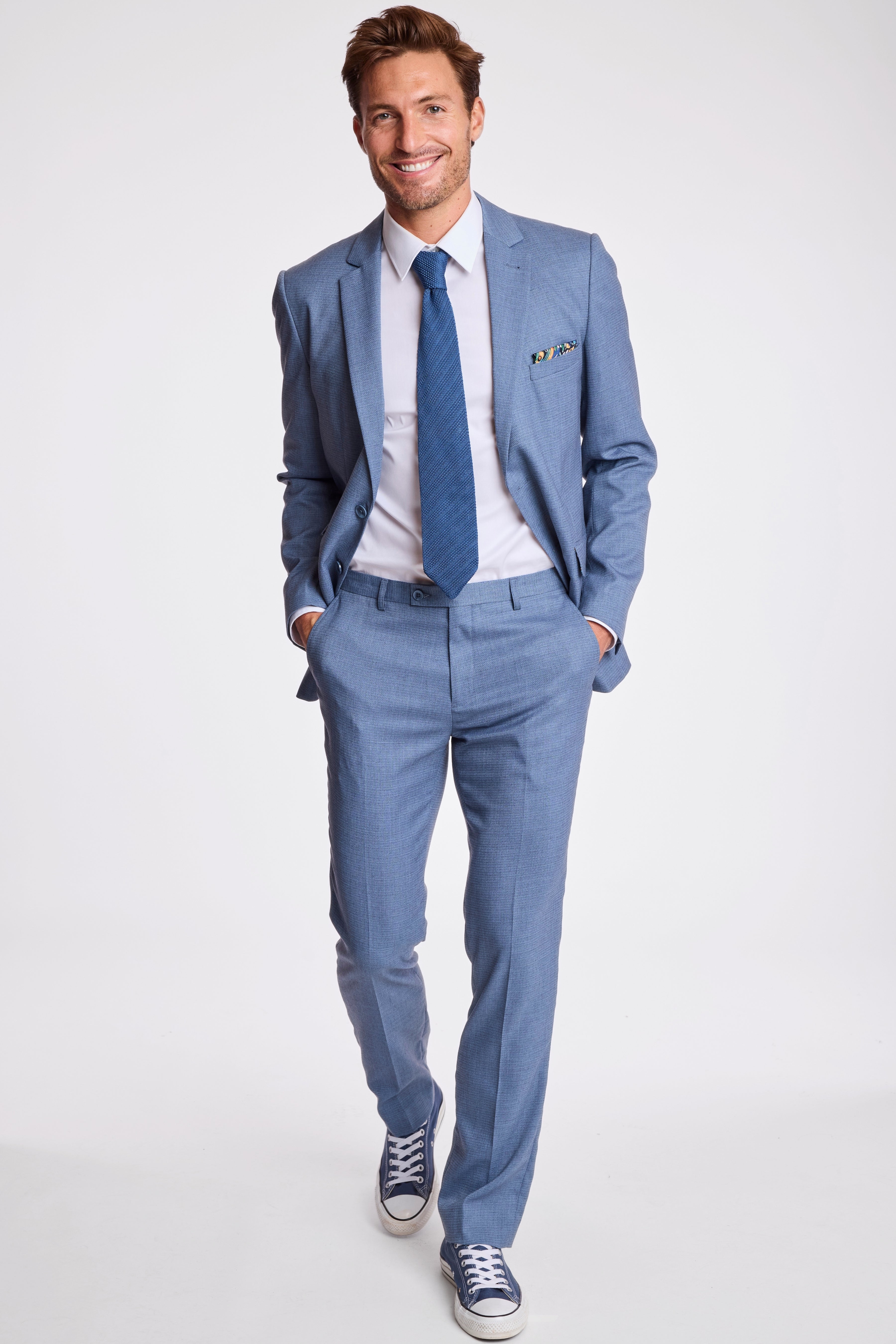 Dover Notch Jacket - slim - Grey Blue Ice