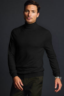  Luxe Fine Gauge Turtleneck - Black