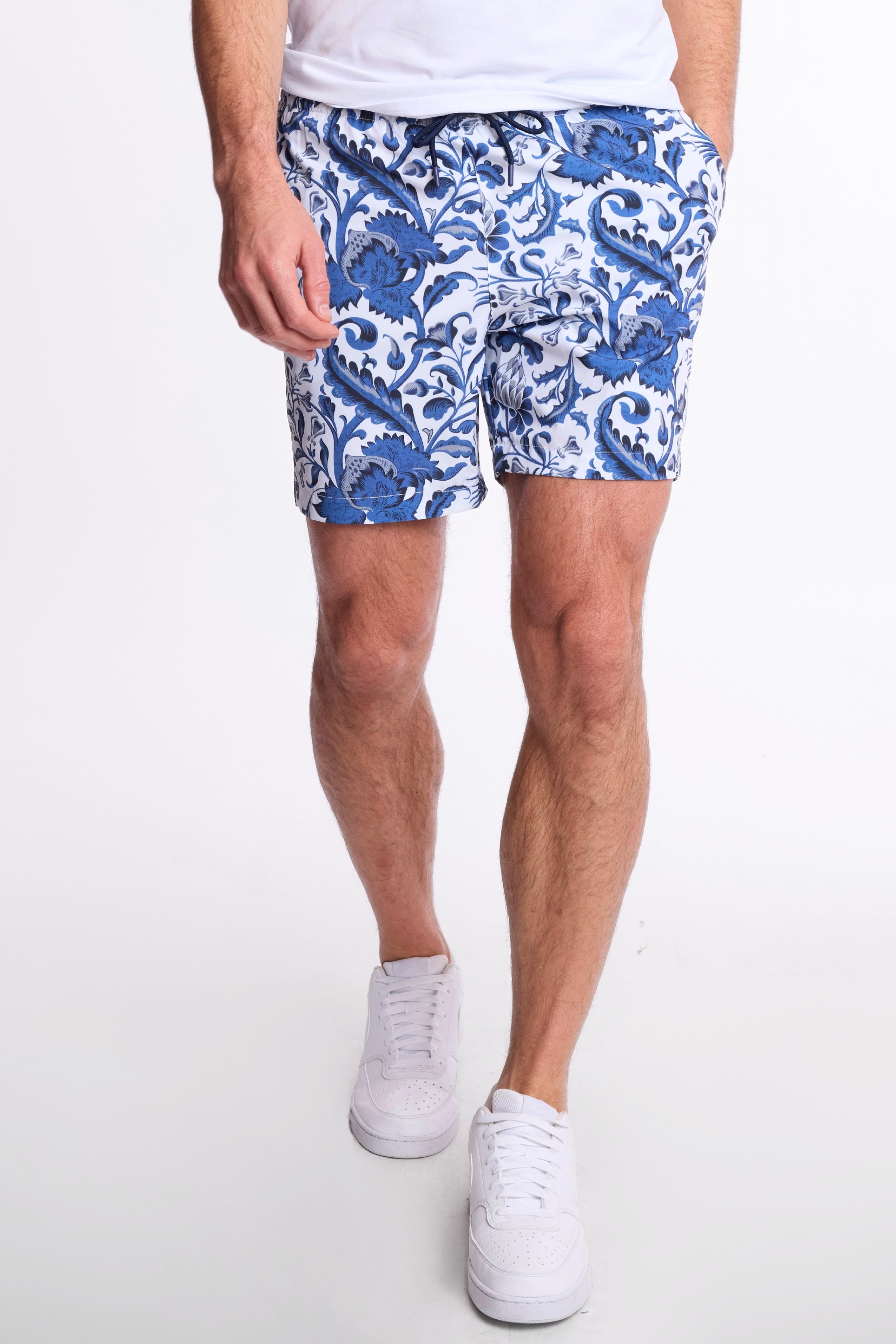 Gilligan Swim Trunks - Blue Flower Paisley
