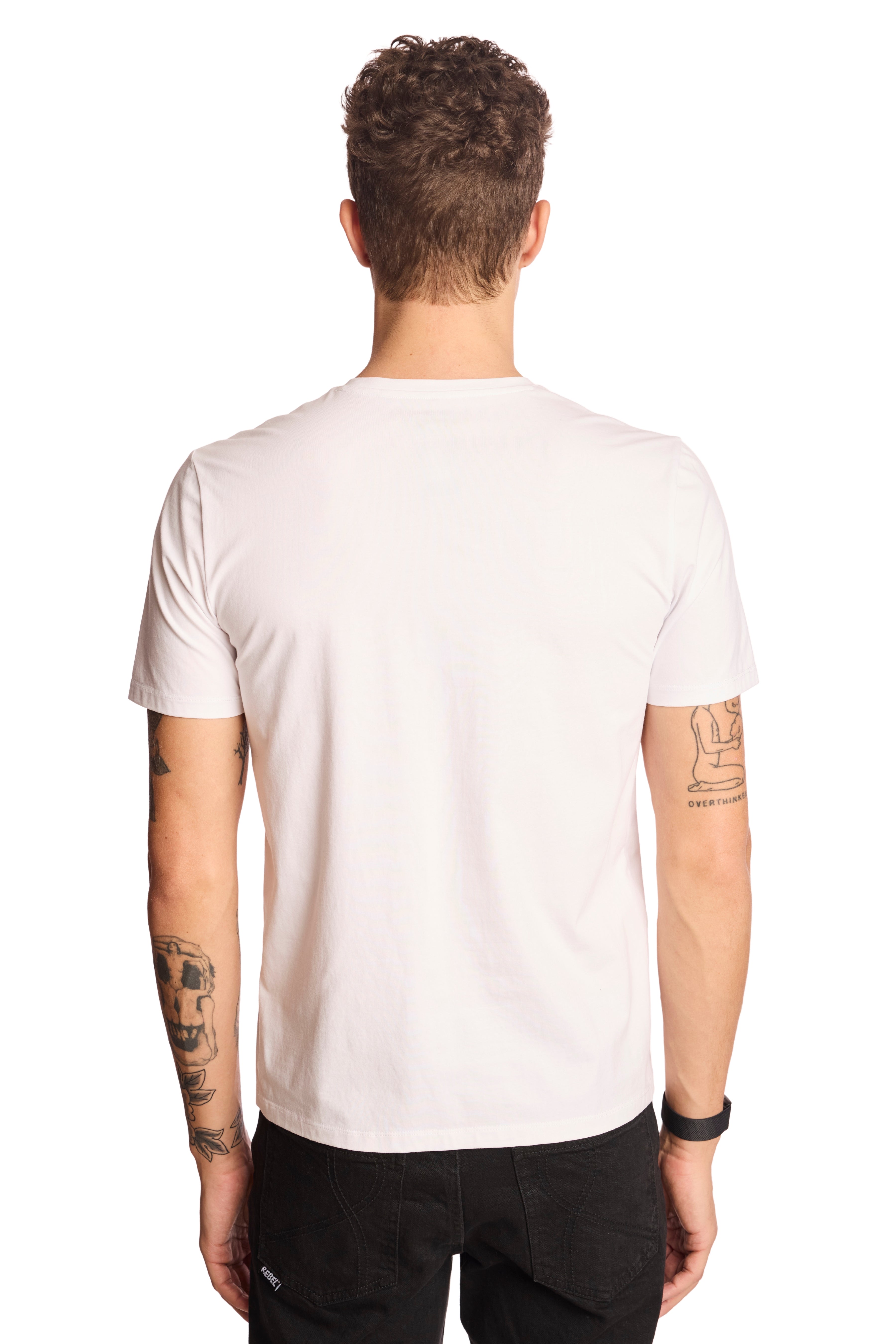 P&G Crew Logo T-shirt - White Navy Logo