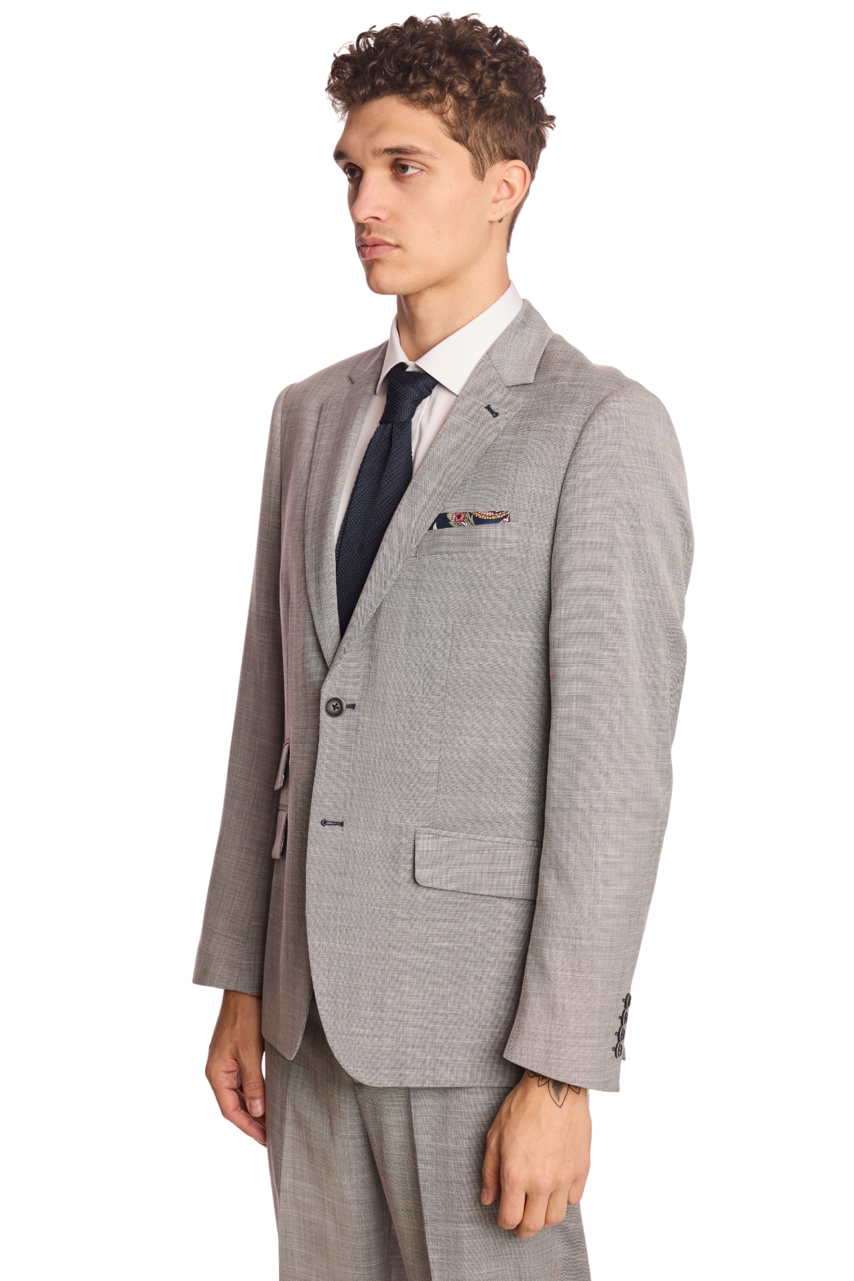 Modern Fit - Dover Notch Jacket - Light Grey Shark