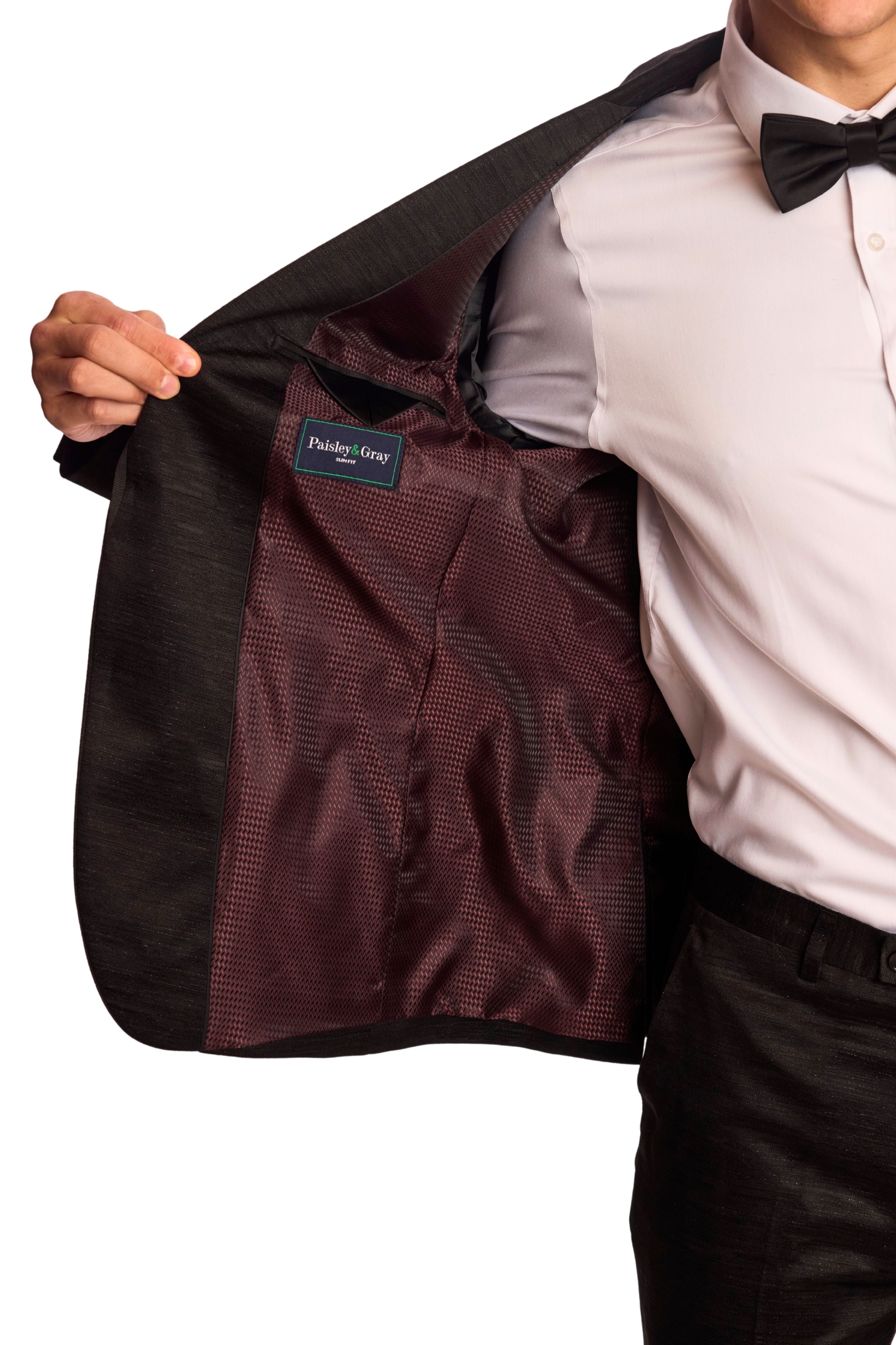 Grosvenor Peak Tux Jacket - slim - Black Jacquard