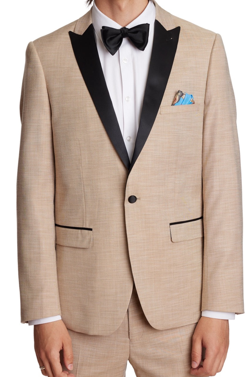 Grosvenor Peak Tux Jacket - slim - Camel Shark