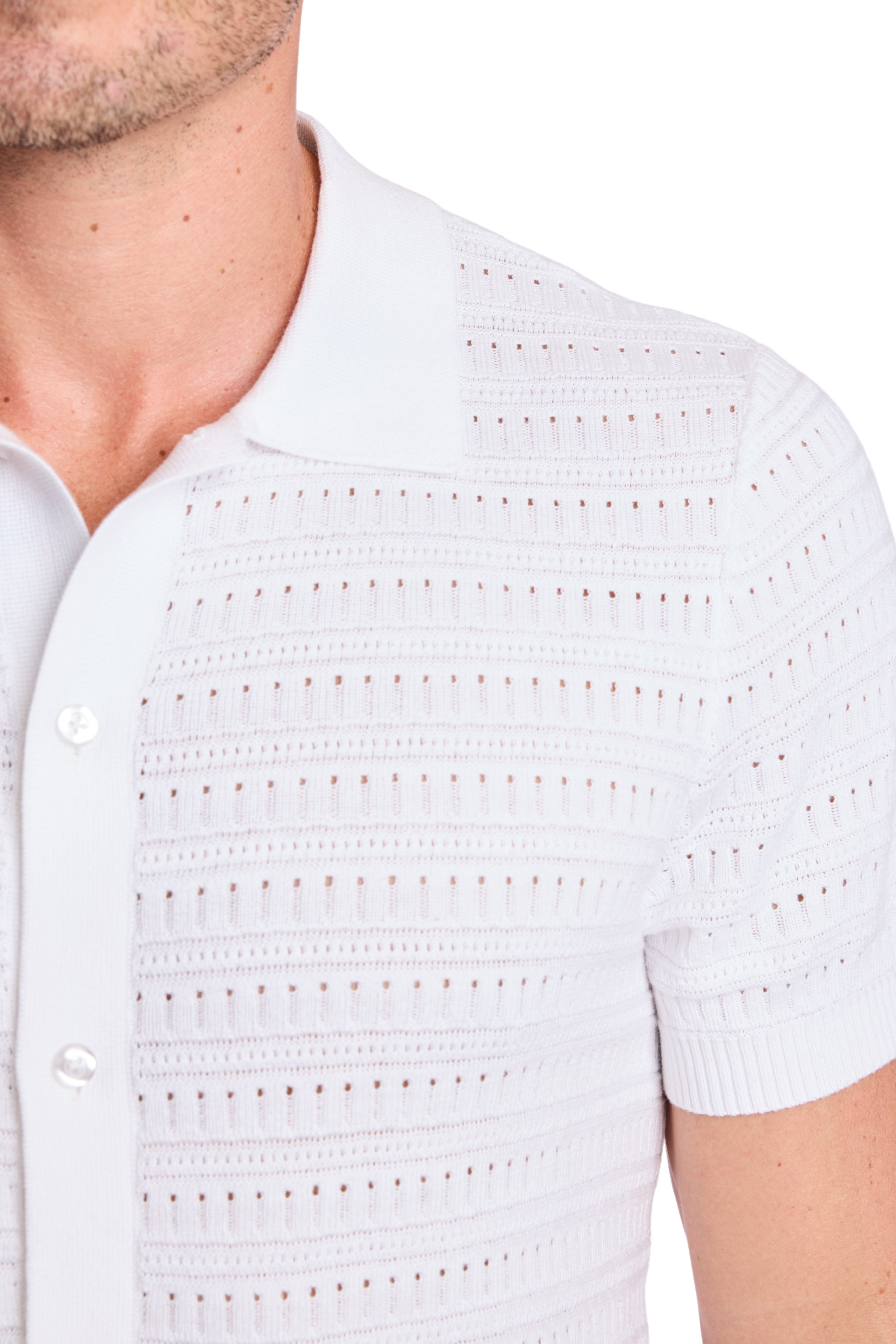 Full Placket Polo - White Lotus