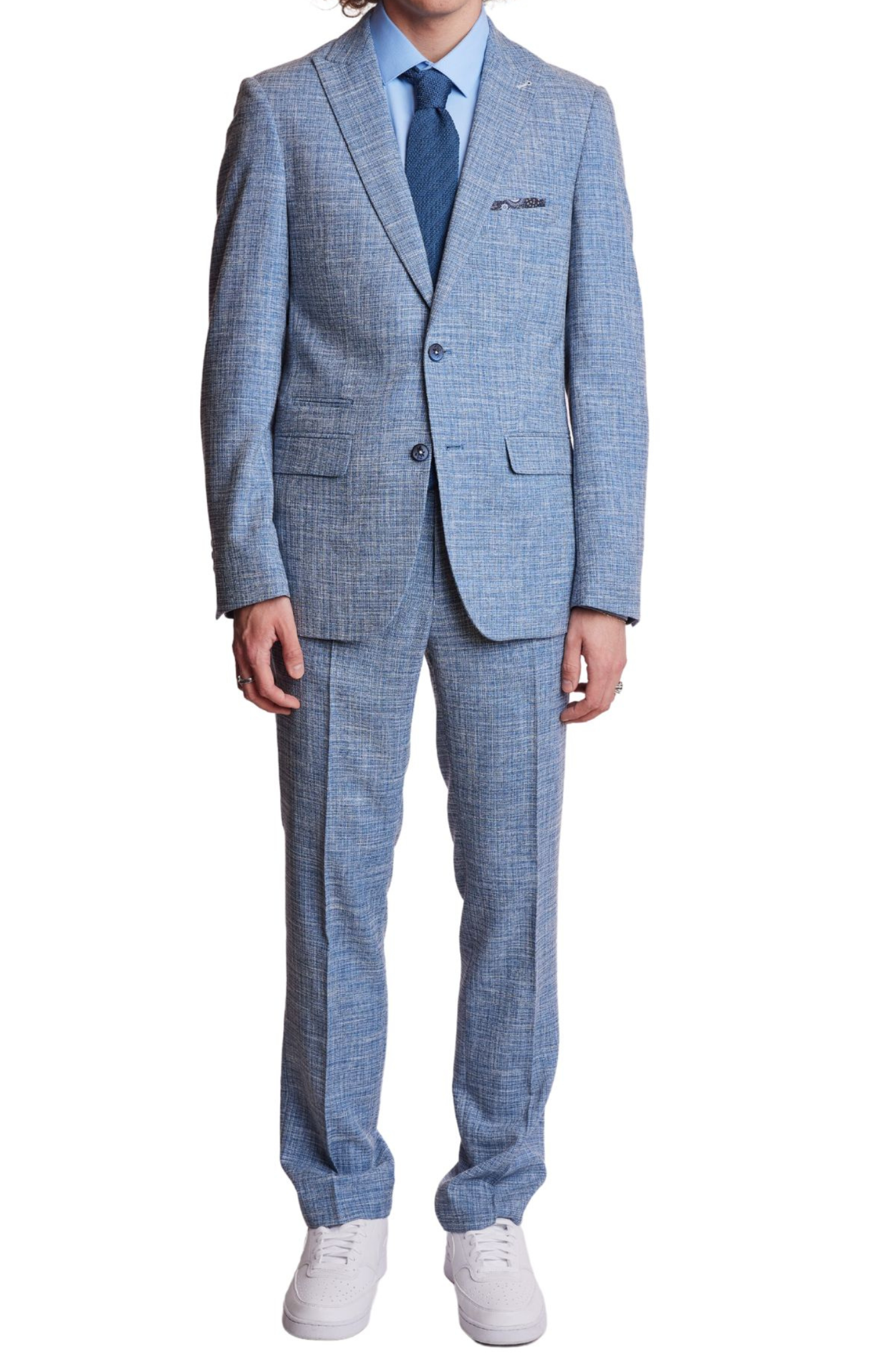 Ashton Peak Jacket - slim - Lt Blue White Texture