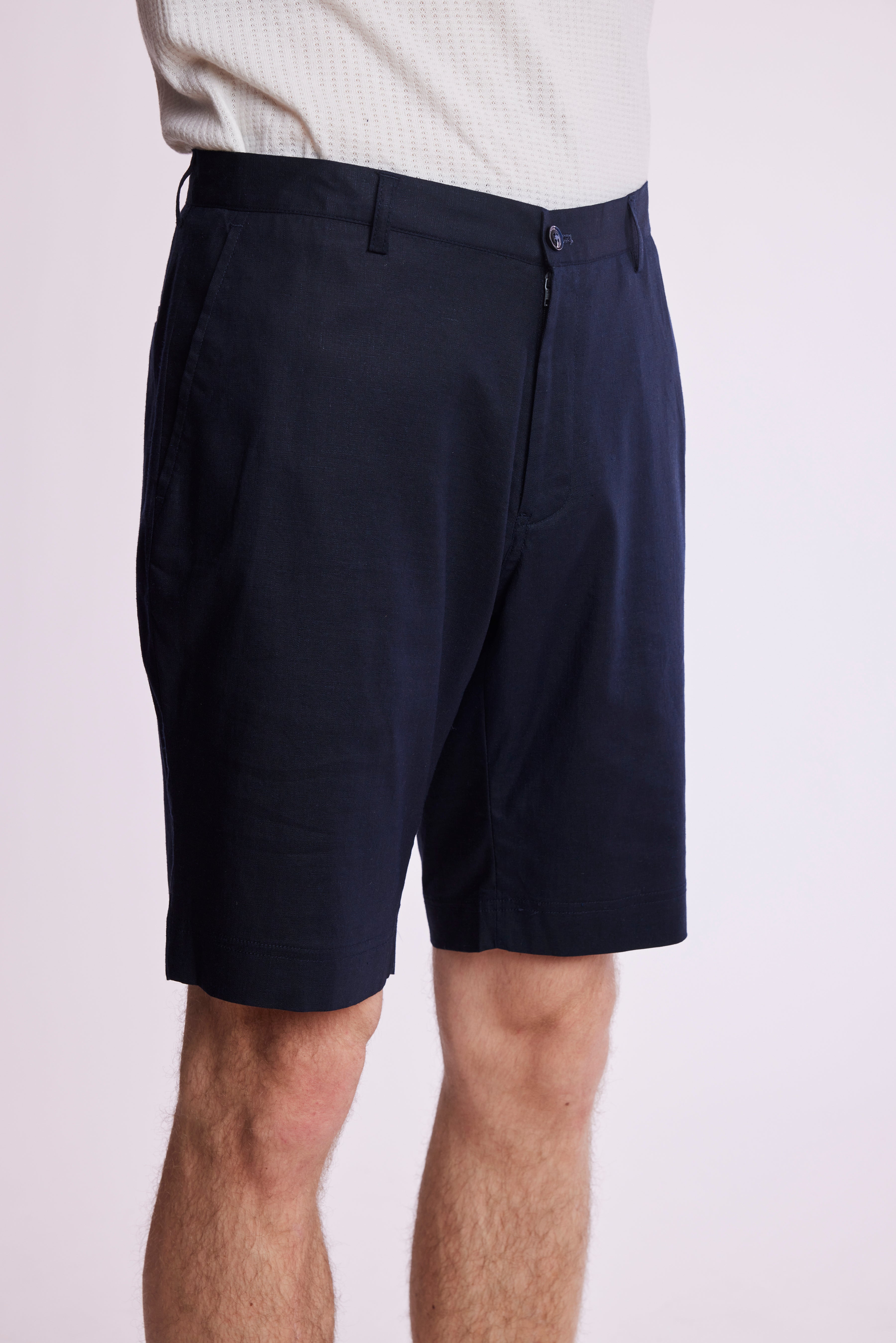 Felix Shorts - slim - Navy Linen