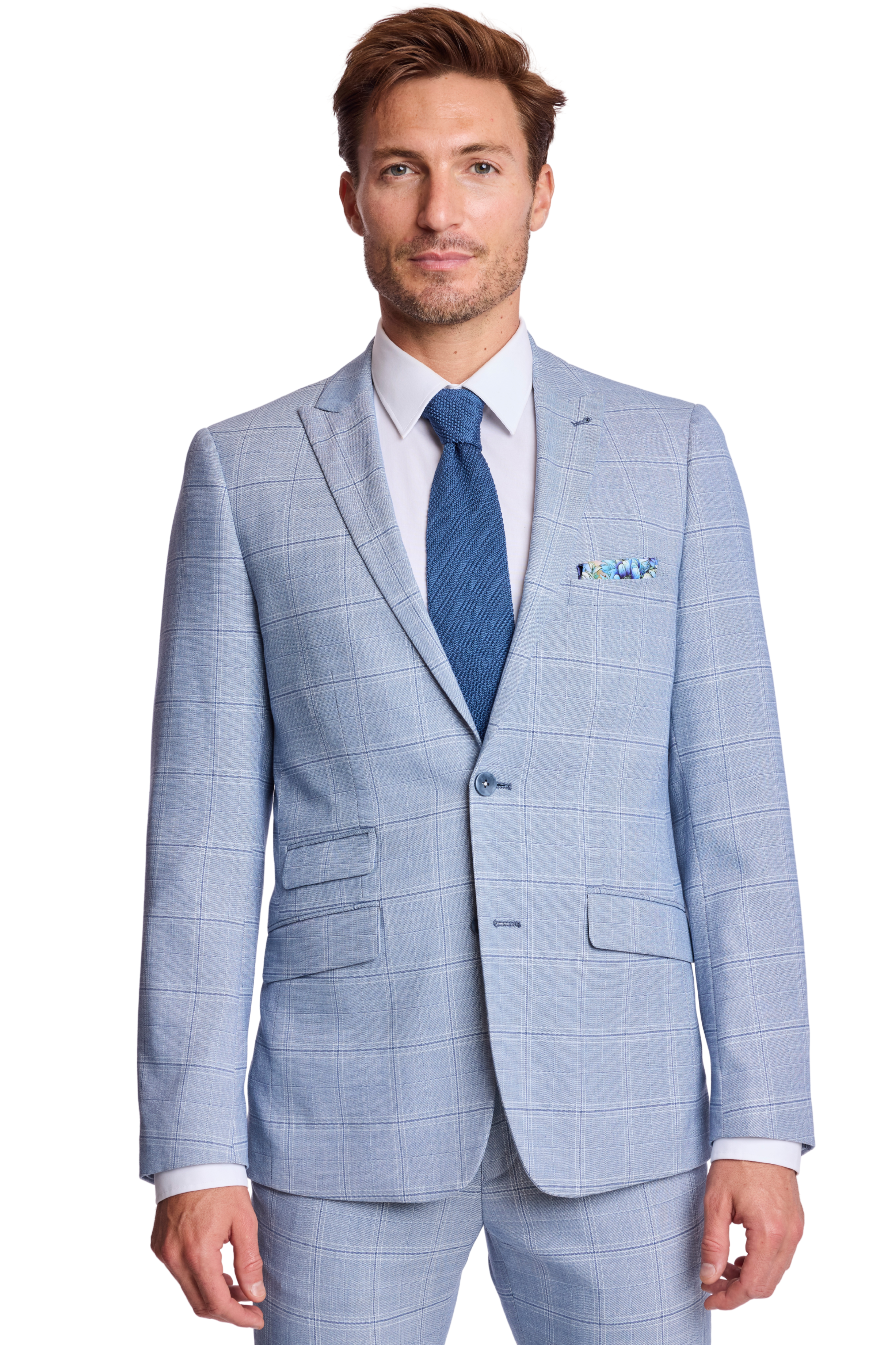 Ashton Peak Jacket - slim - Blue White Check
