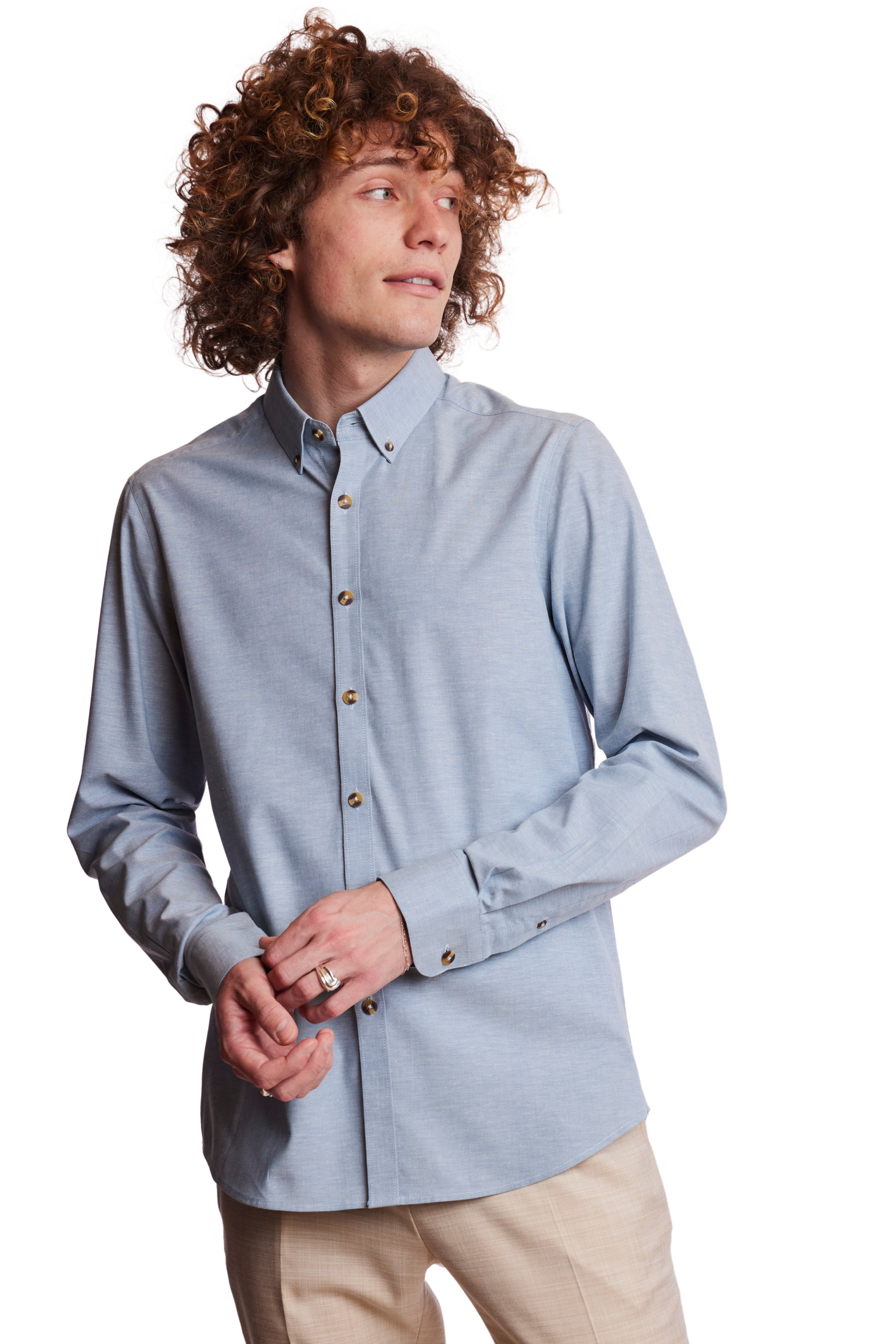 Brian Button Down Shirt - Blue Chambray