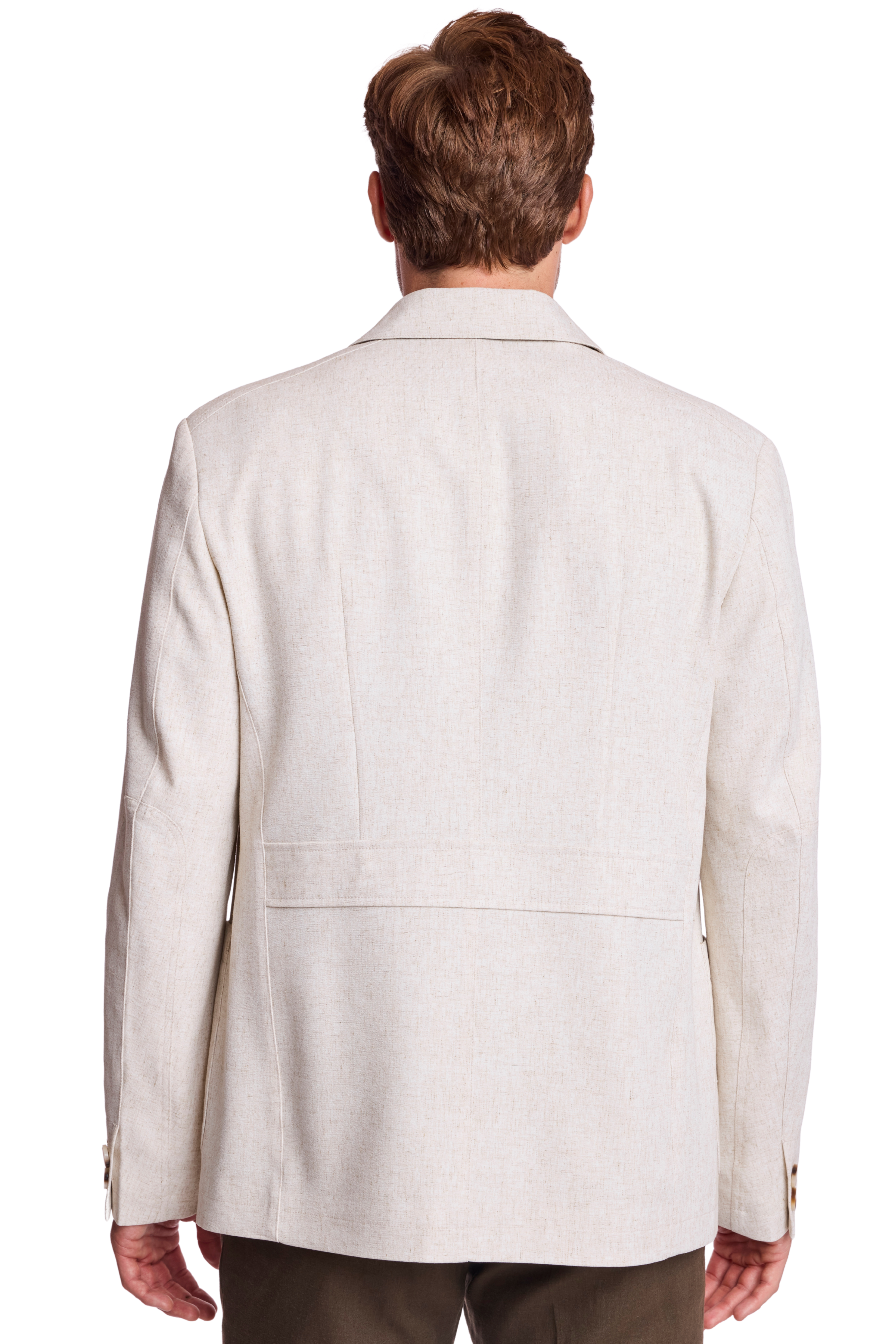 New City Button Up Jacket - Oat Linen Blend