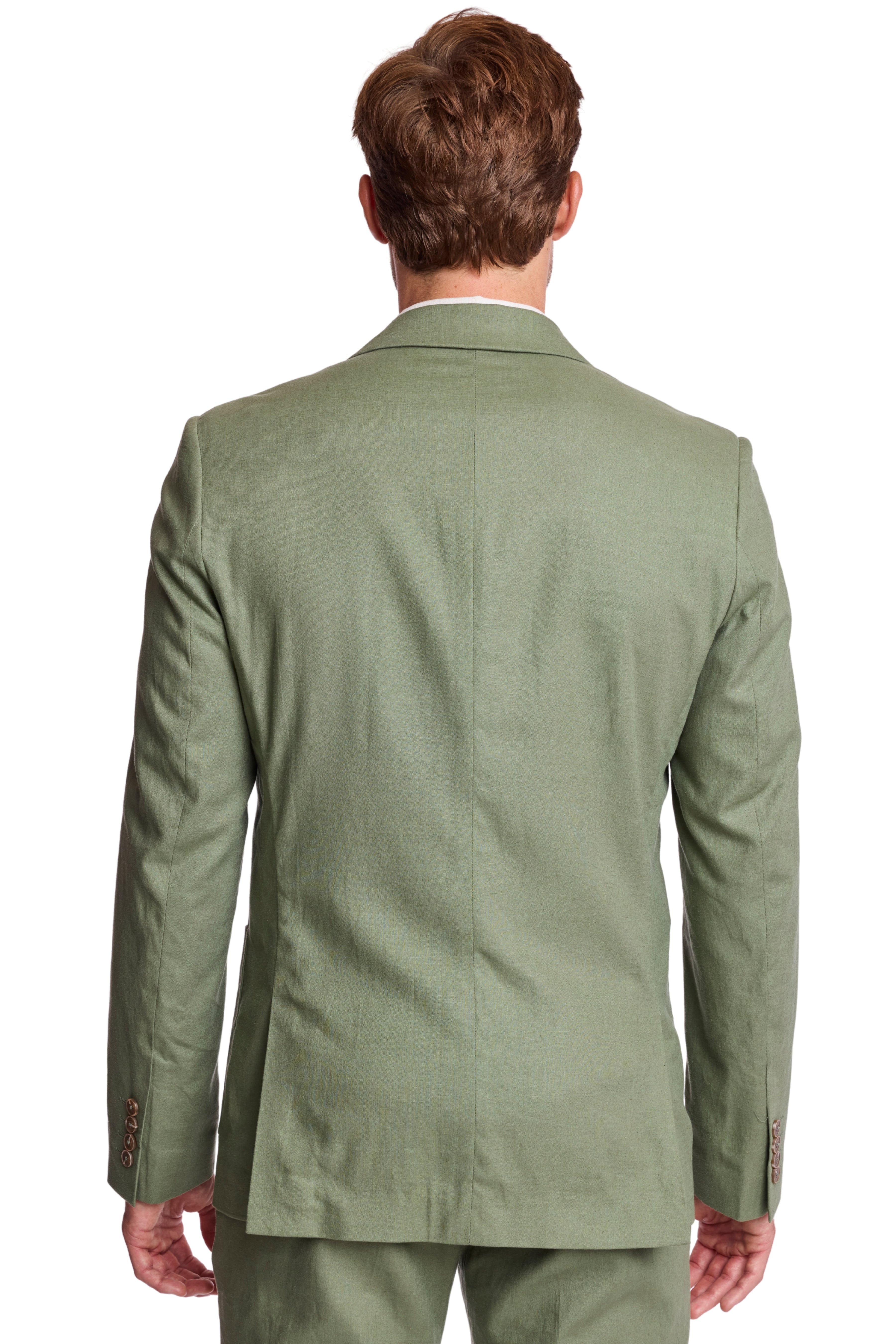 Dover Notch Jacket - slim - Olivine Green Linen