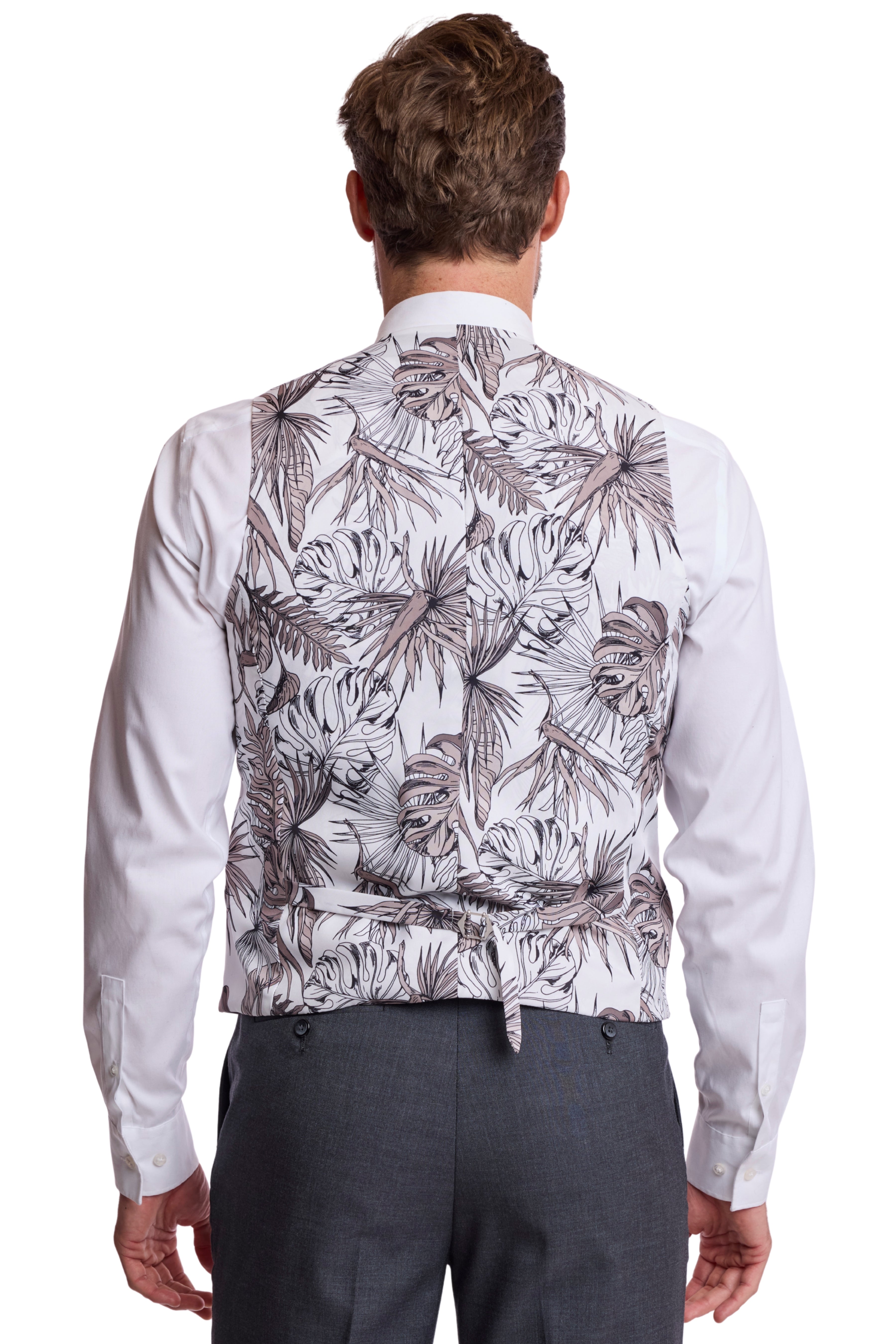 Modern Fit - Eaton 5 Button Vest - Charcoal Shark