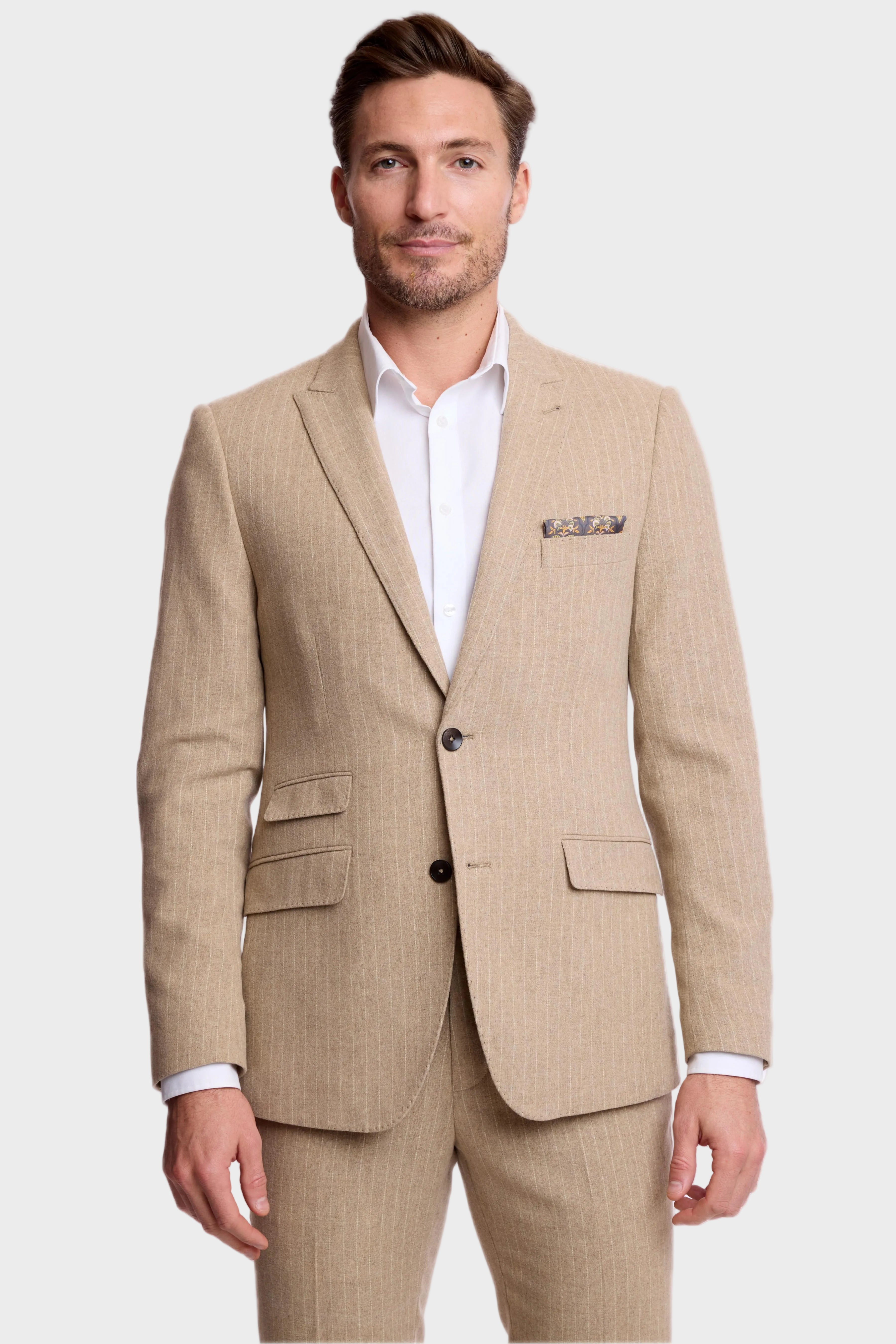 Ashton Peak Jacket - slim - Harvest Tan Pinstripe