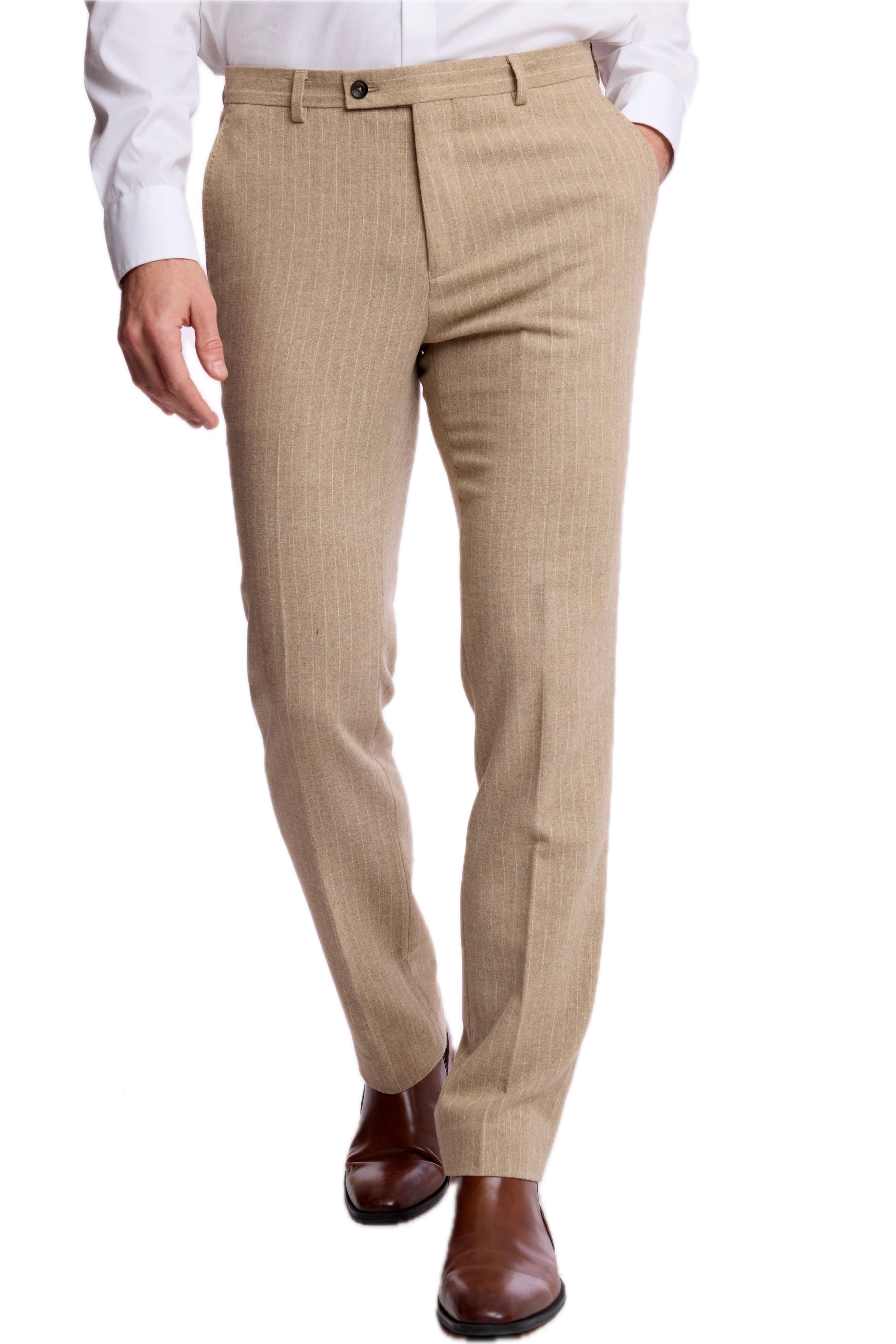 Downing Pants - slim - Harvest Tan Pinstripe