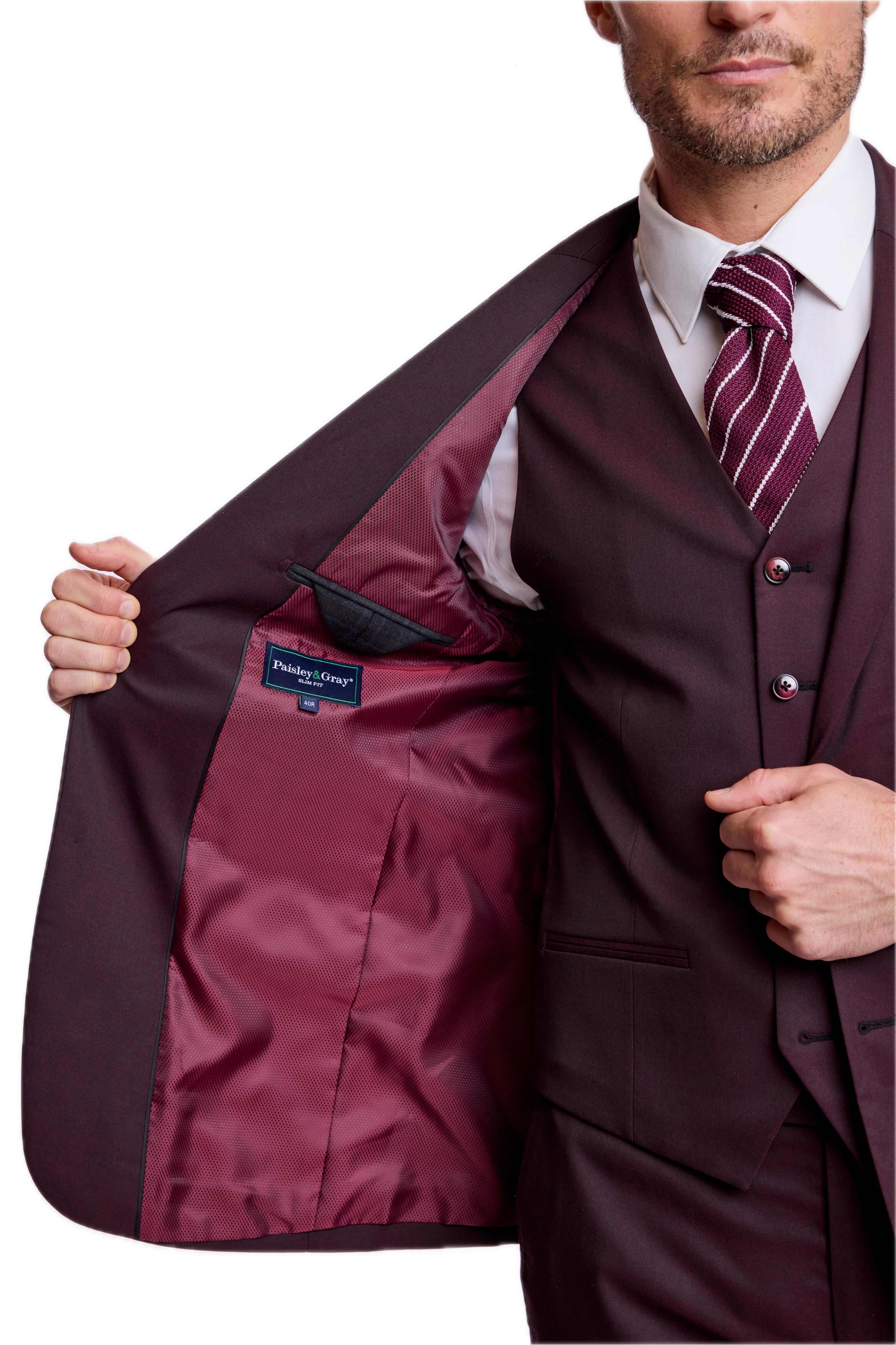 Ashton Peak Jacket - slim - Deep Burgundy