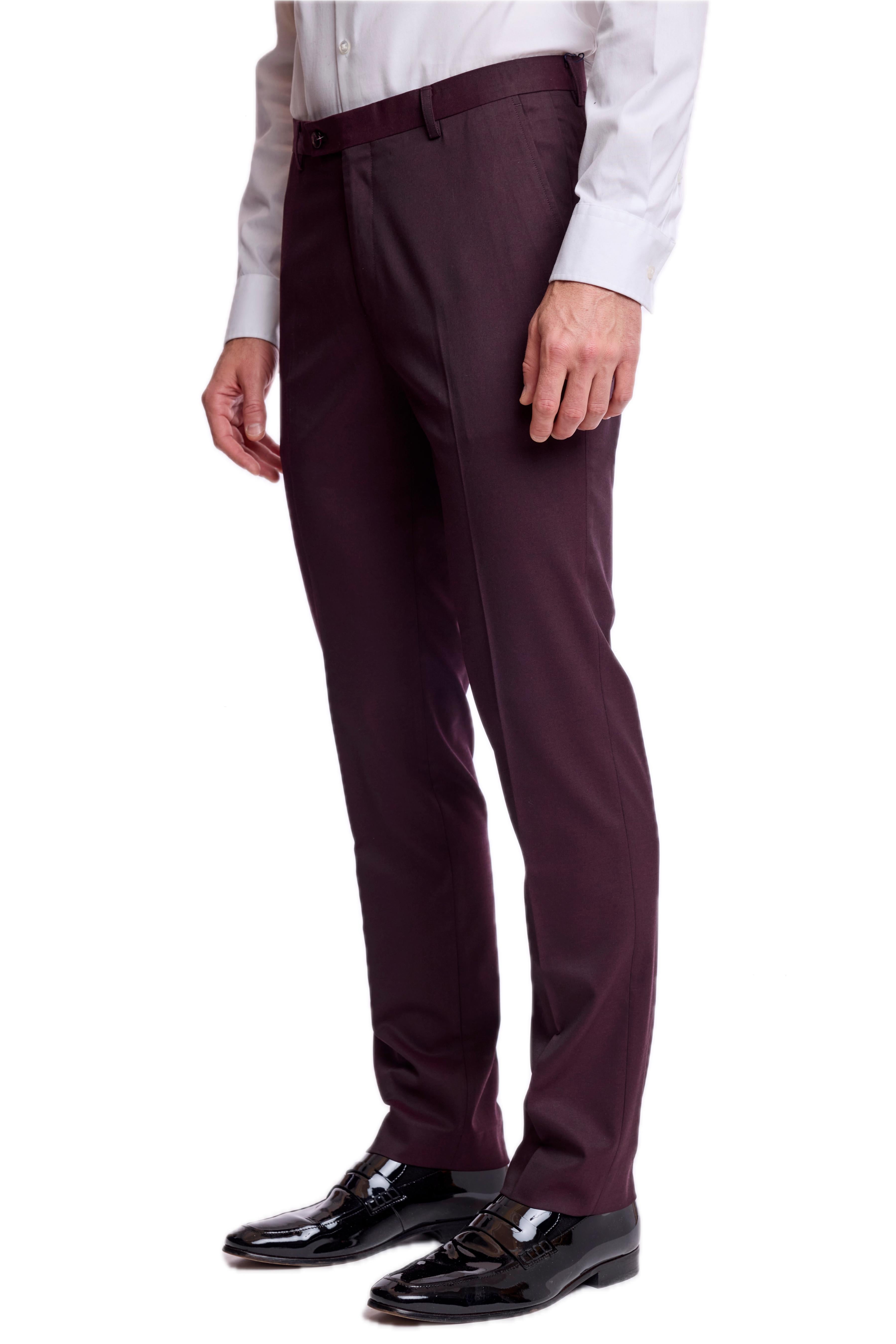 Downing Pants - slim - Deep Burgundy