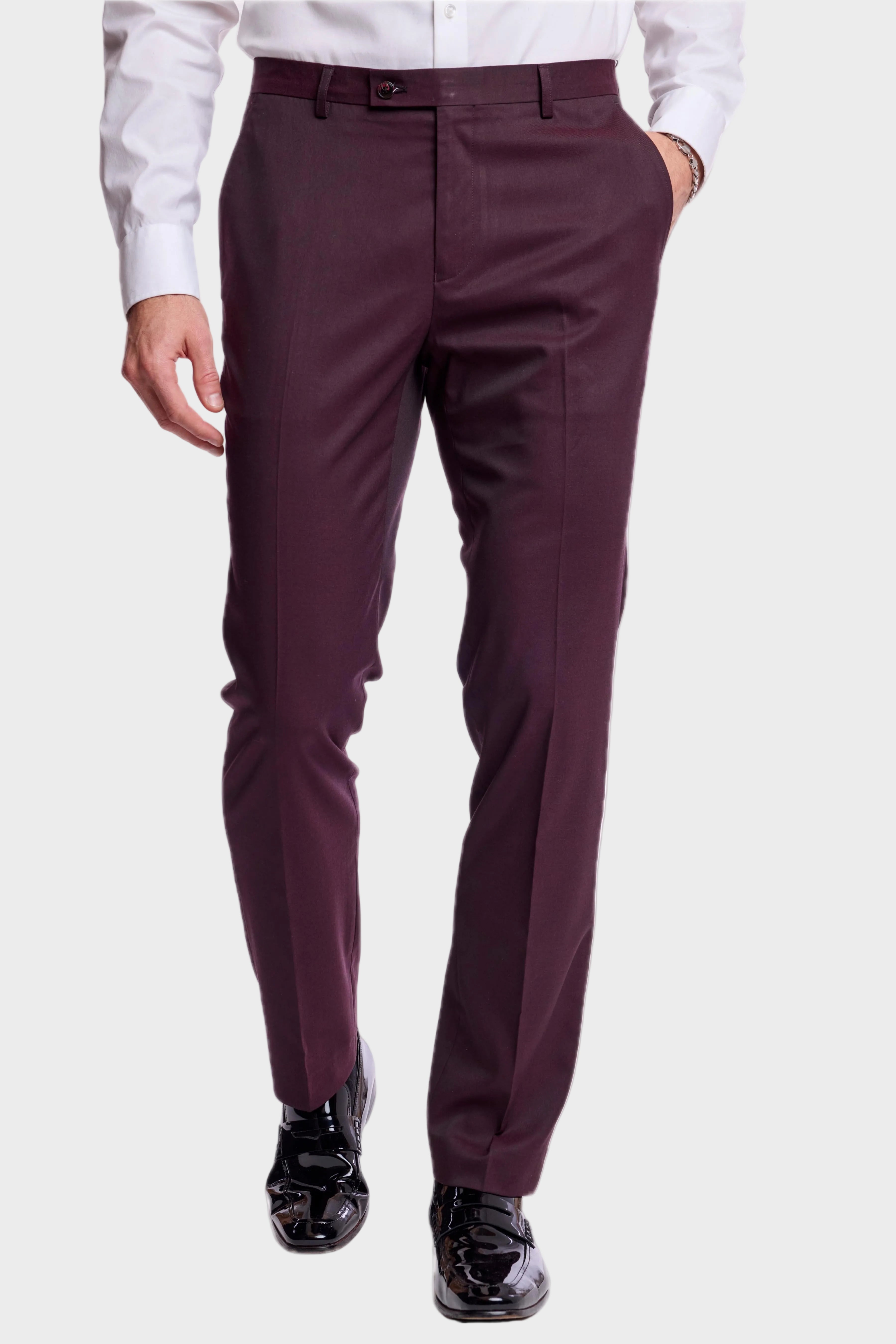 Downing Pants - slim - Deep Burgundy