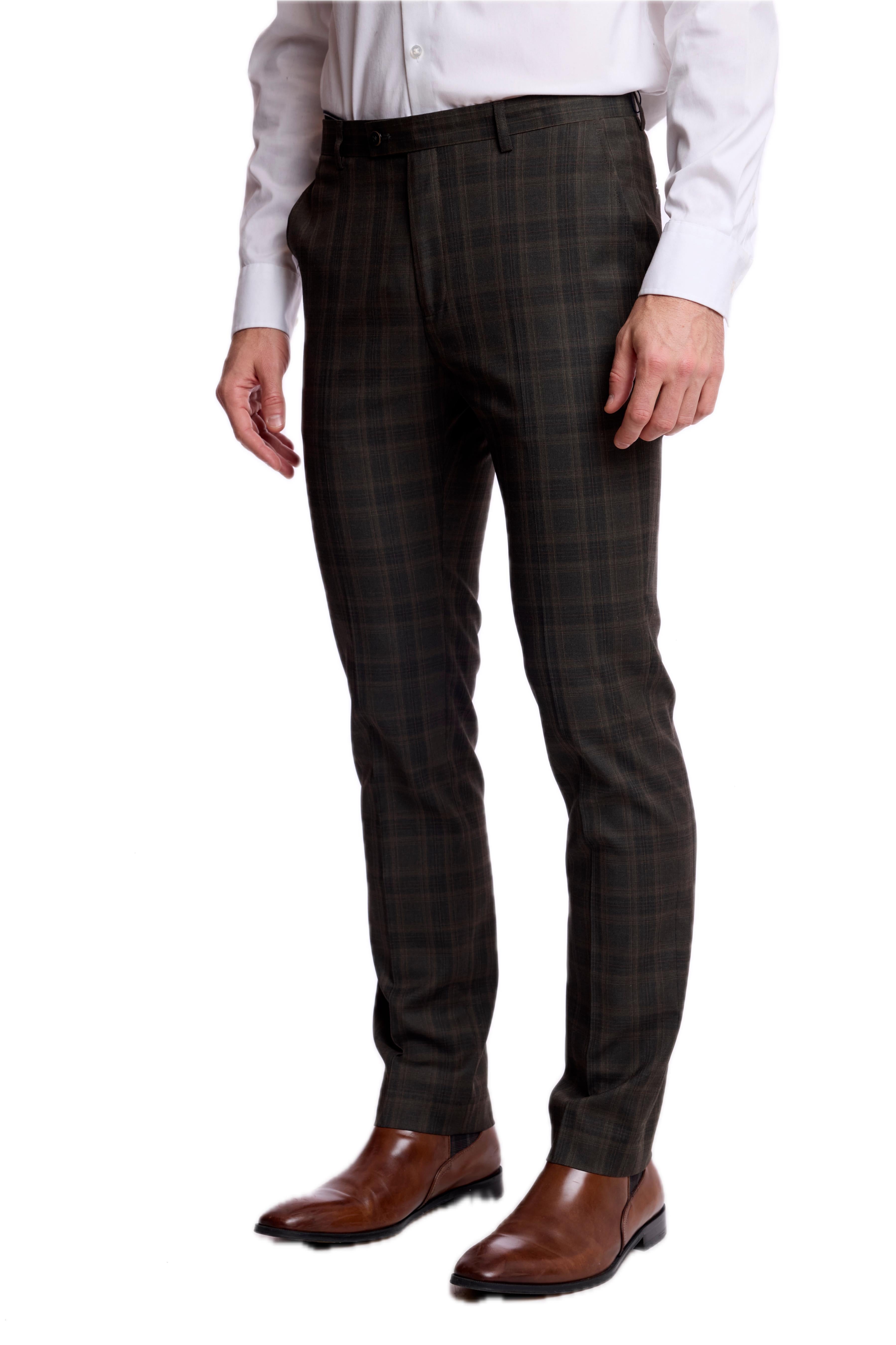 Downing Pants - slim - Dark Army Check