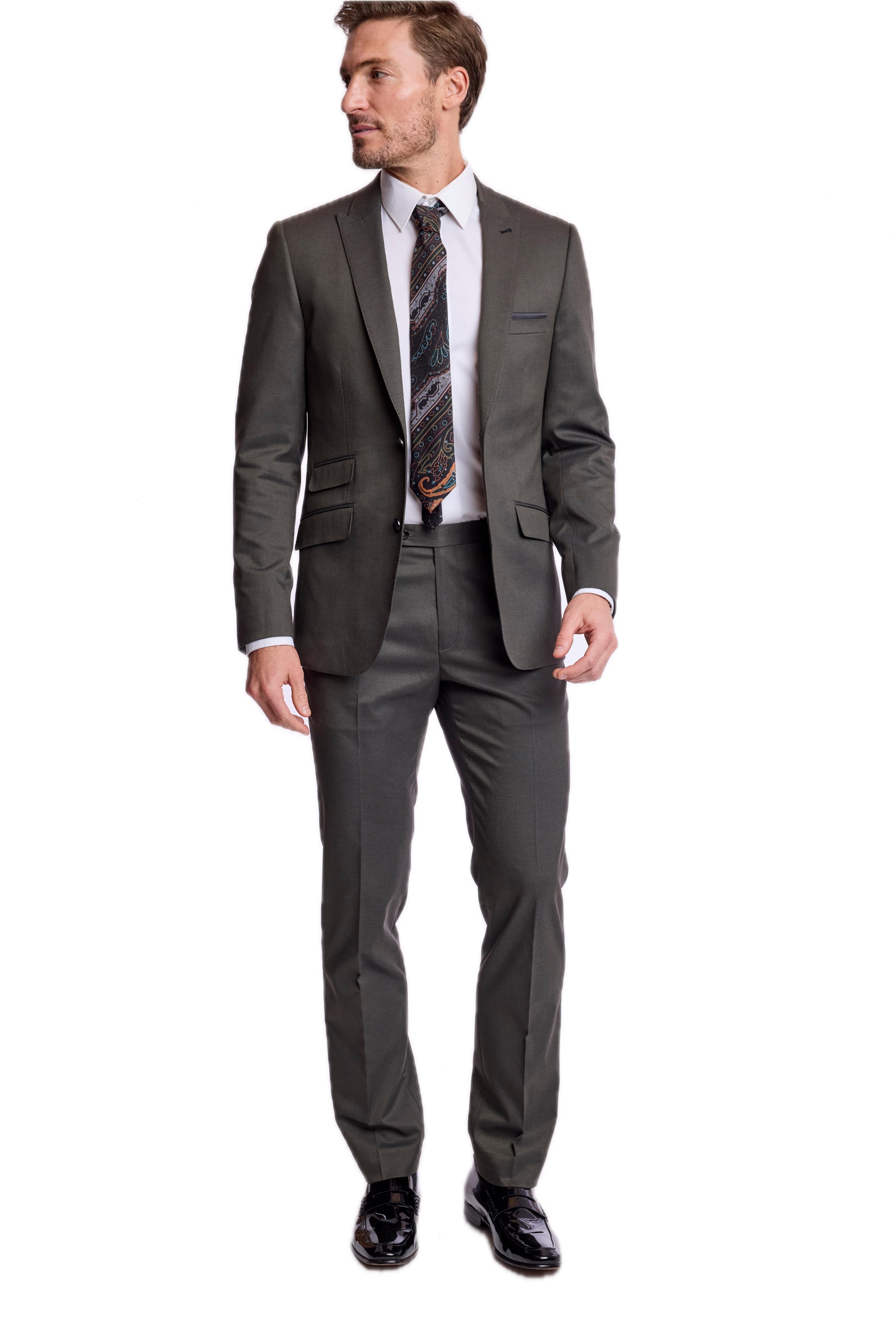 Downing Pants - slim - Dark Olive Green