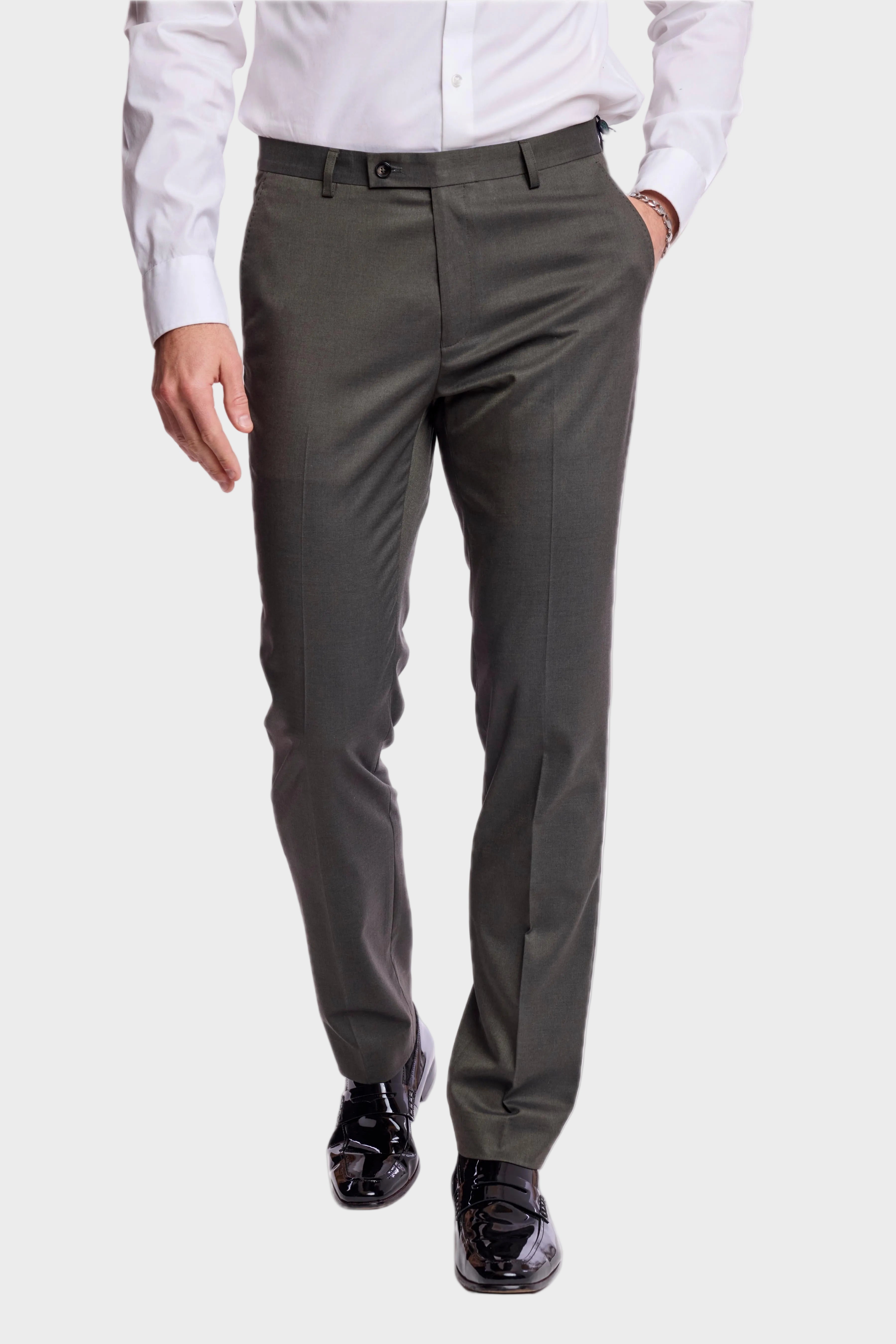 Downing Pants - slim - Dark Olive Green