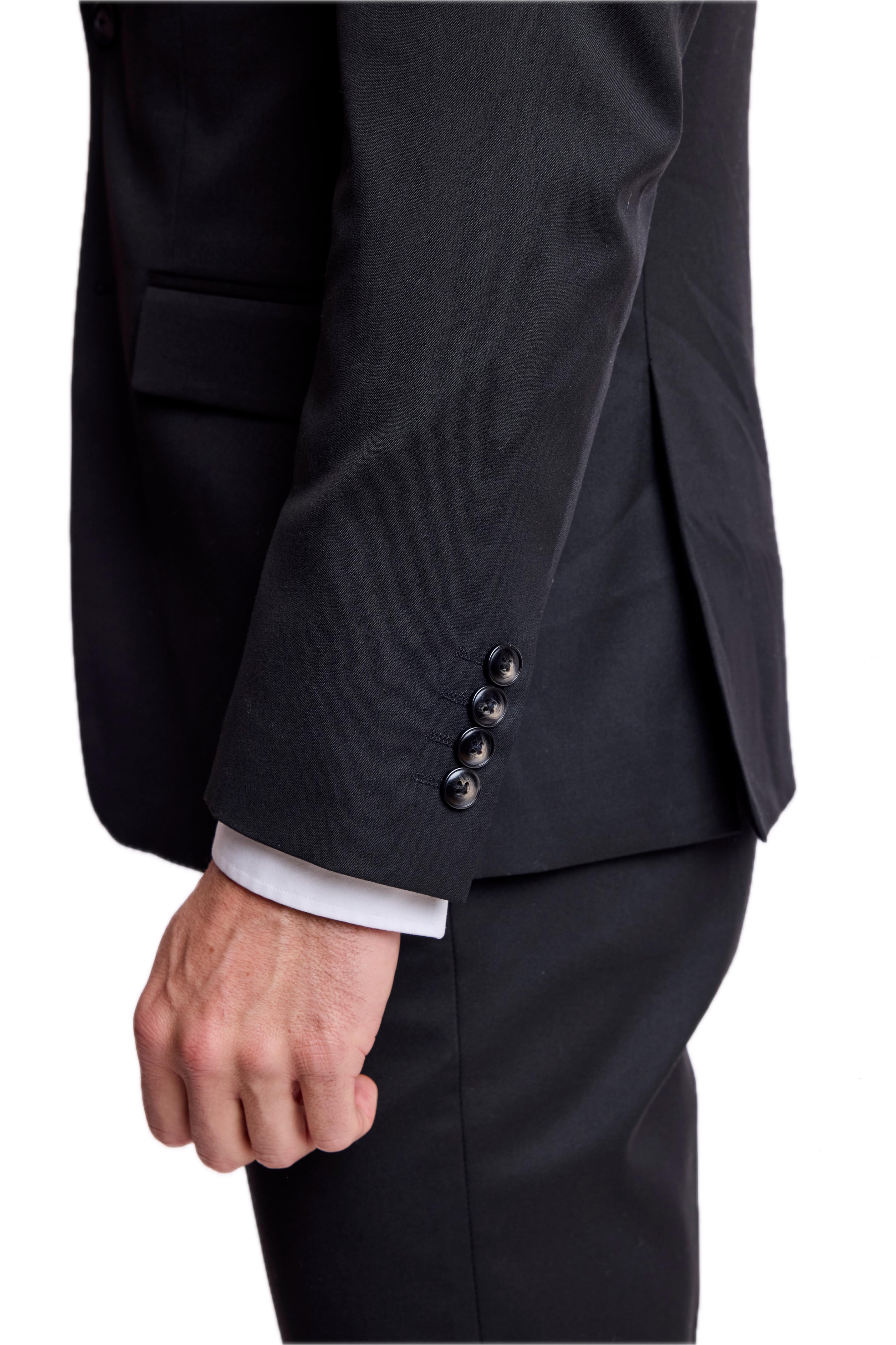 Dover Notch Jacket - slim - Solid Black