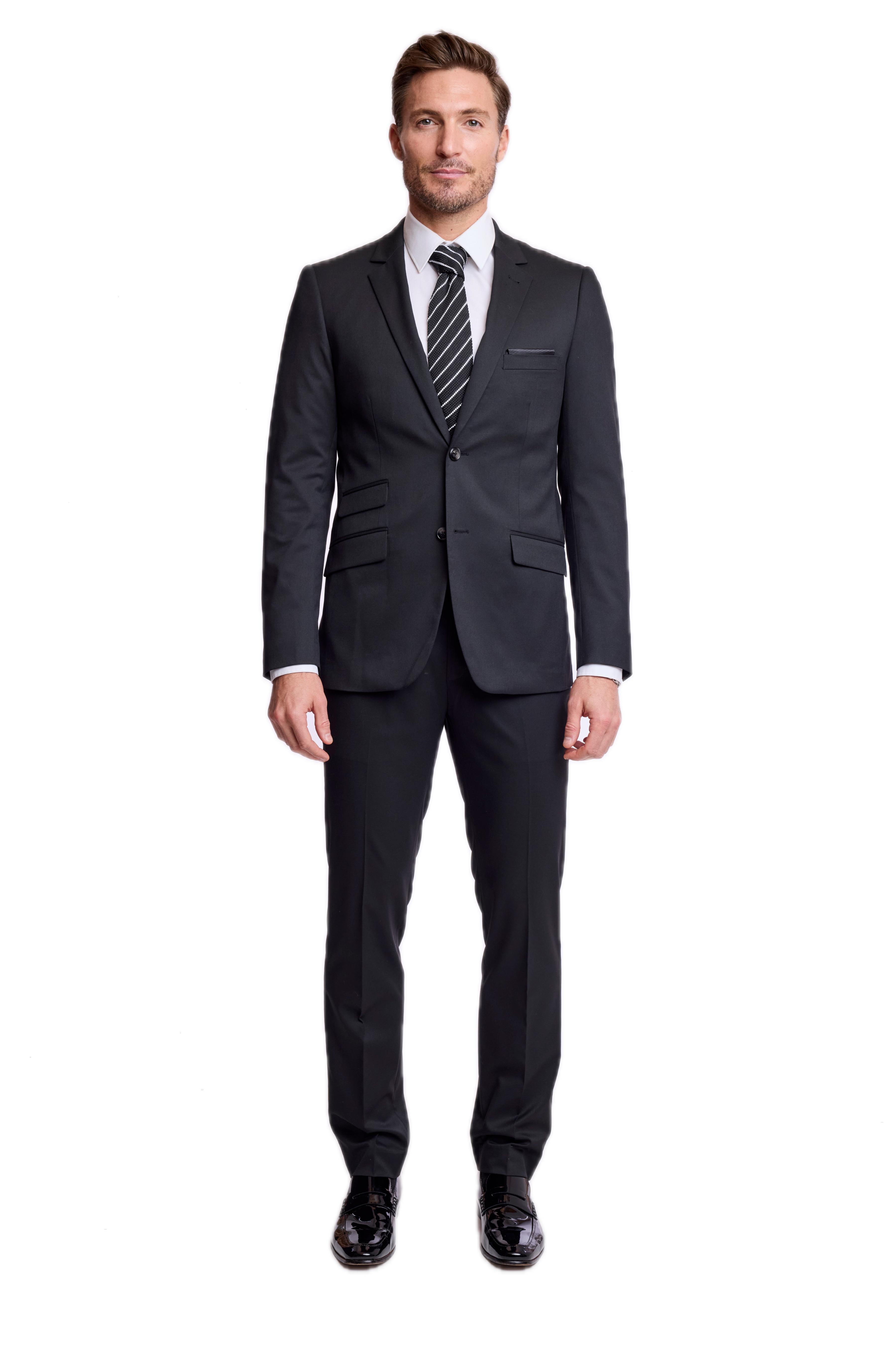 Dover Notch Jacket - slim - Solid Black