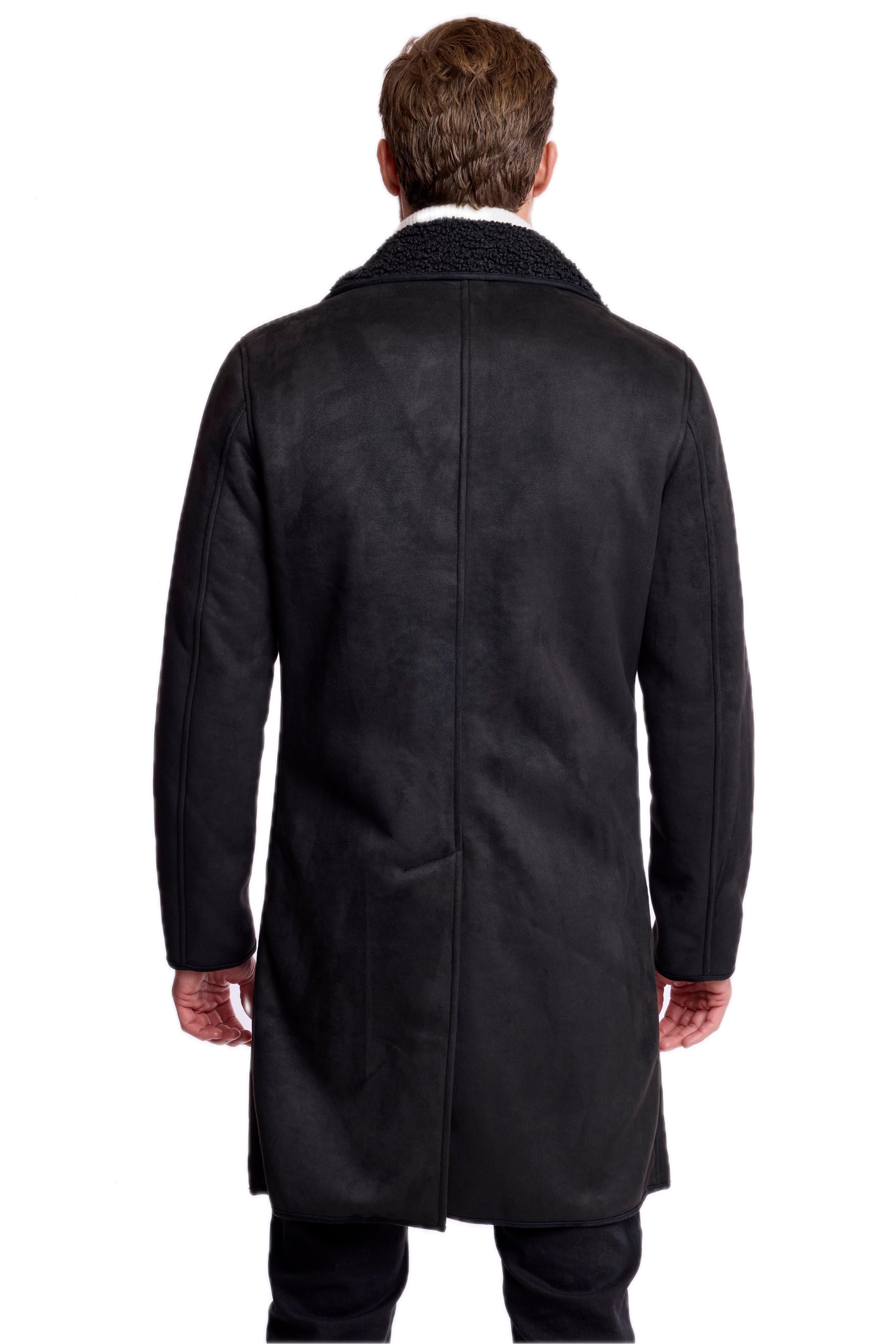 DB Faux Shearling Overcoat - slim - Blackout