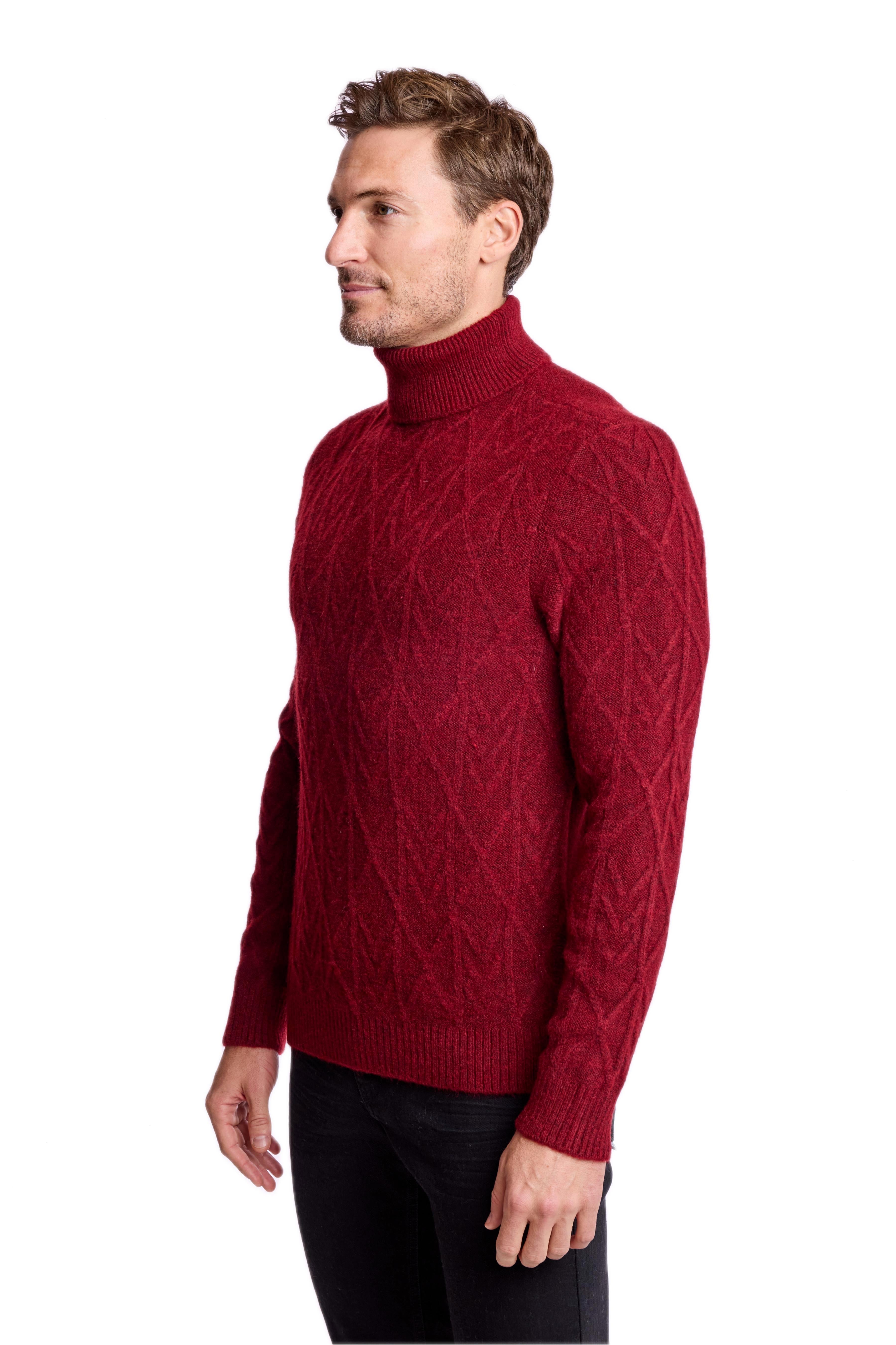 Chunky Turtleneck - Burgundy Bordeaux