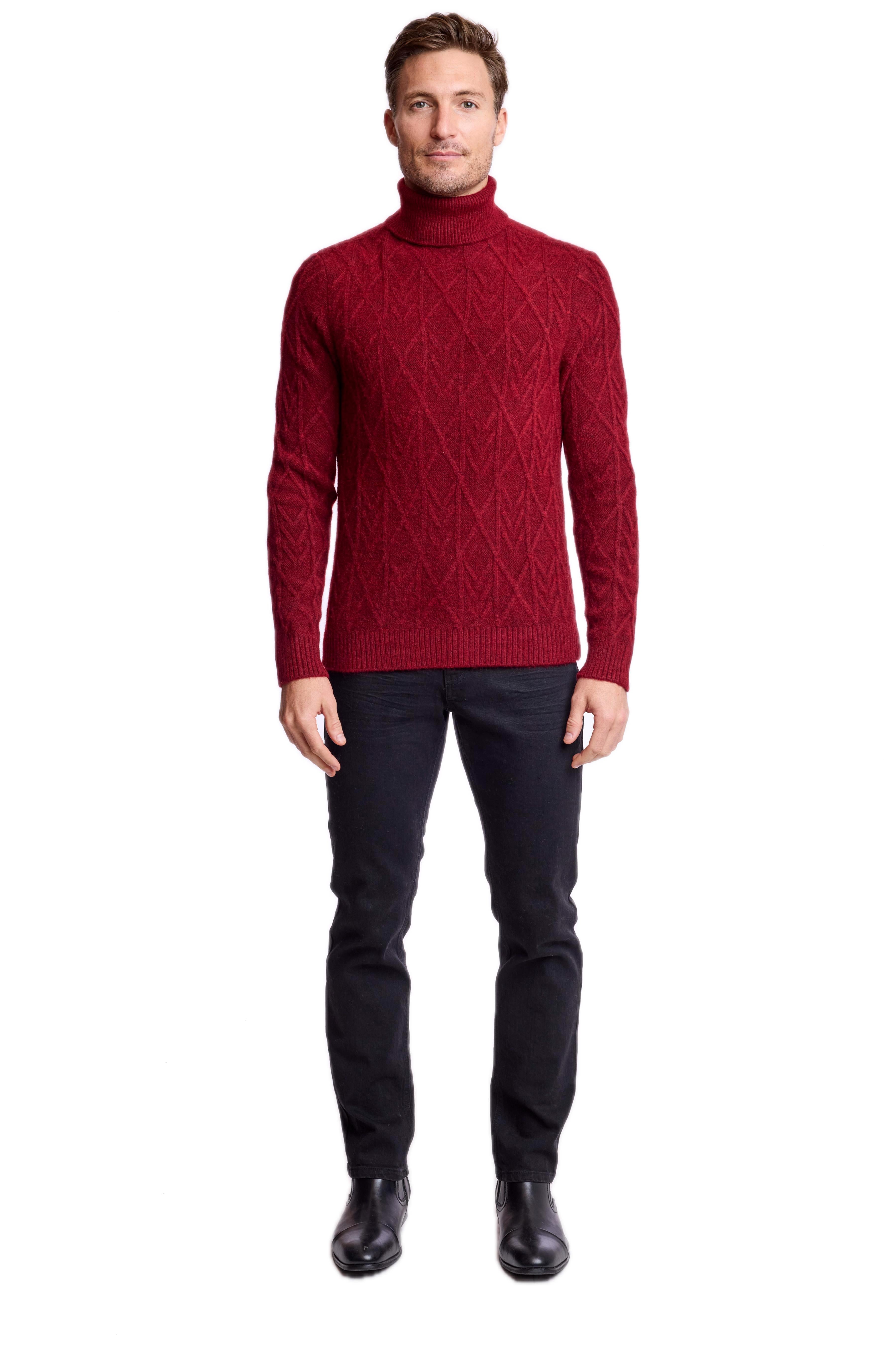 Chunky Turtleneck - Burgundy Bordeaux
