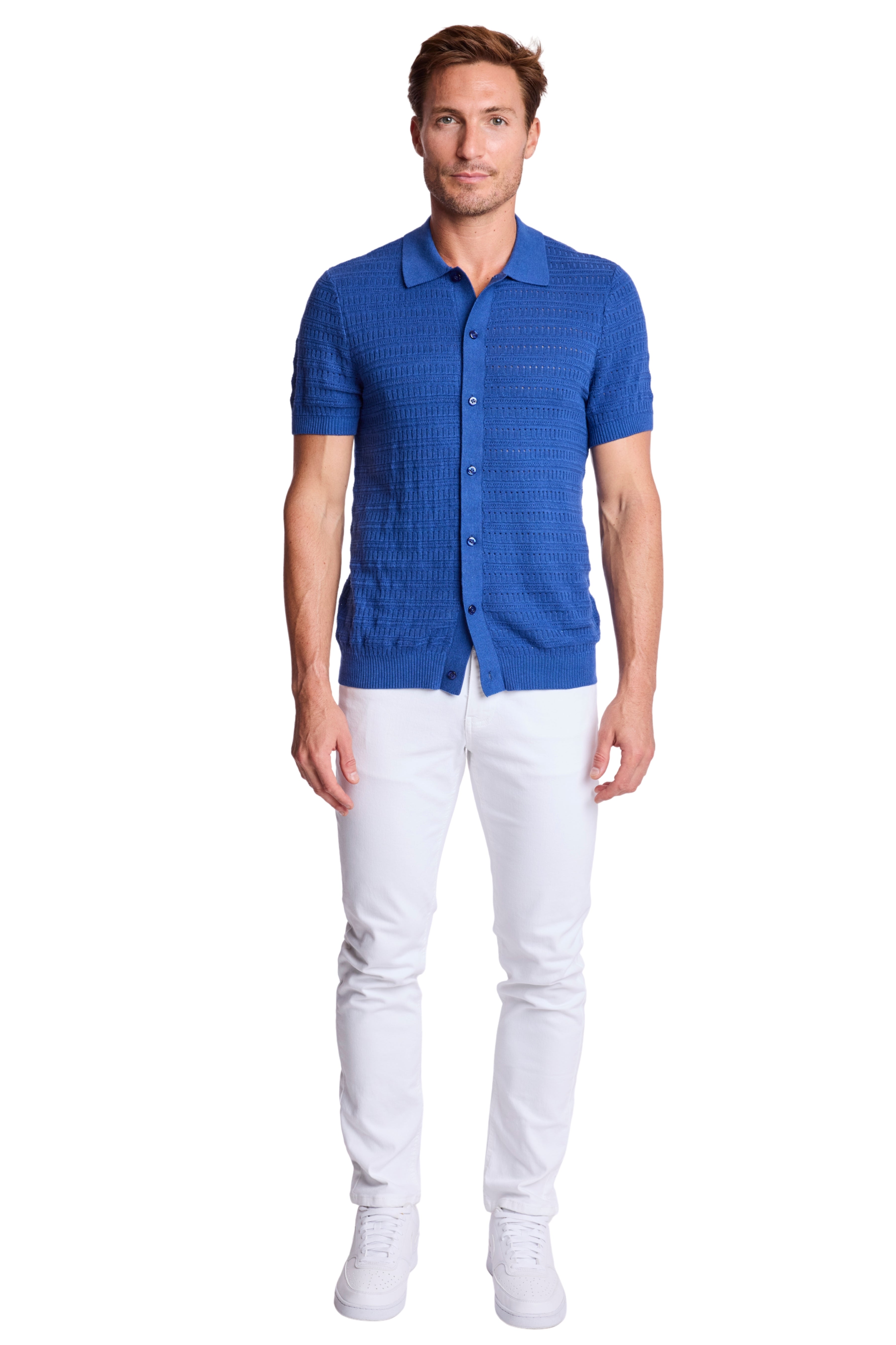 Full Placket Polo - Deep Dusty Blue