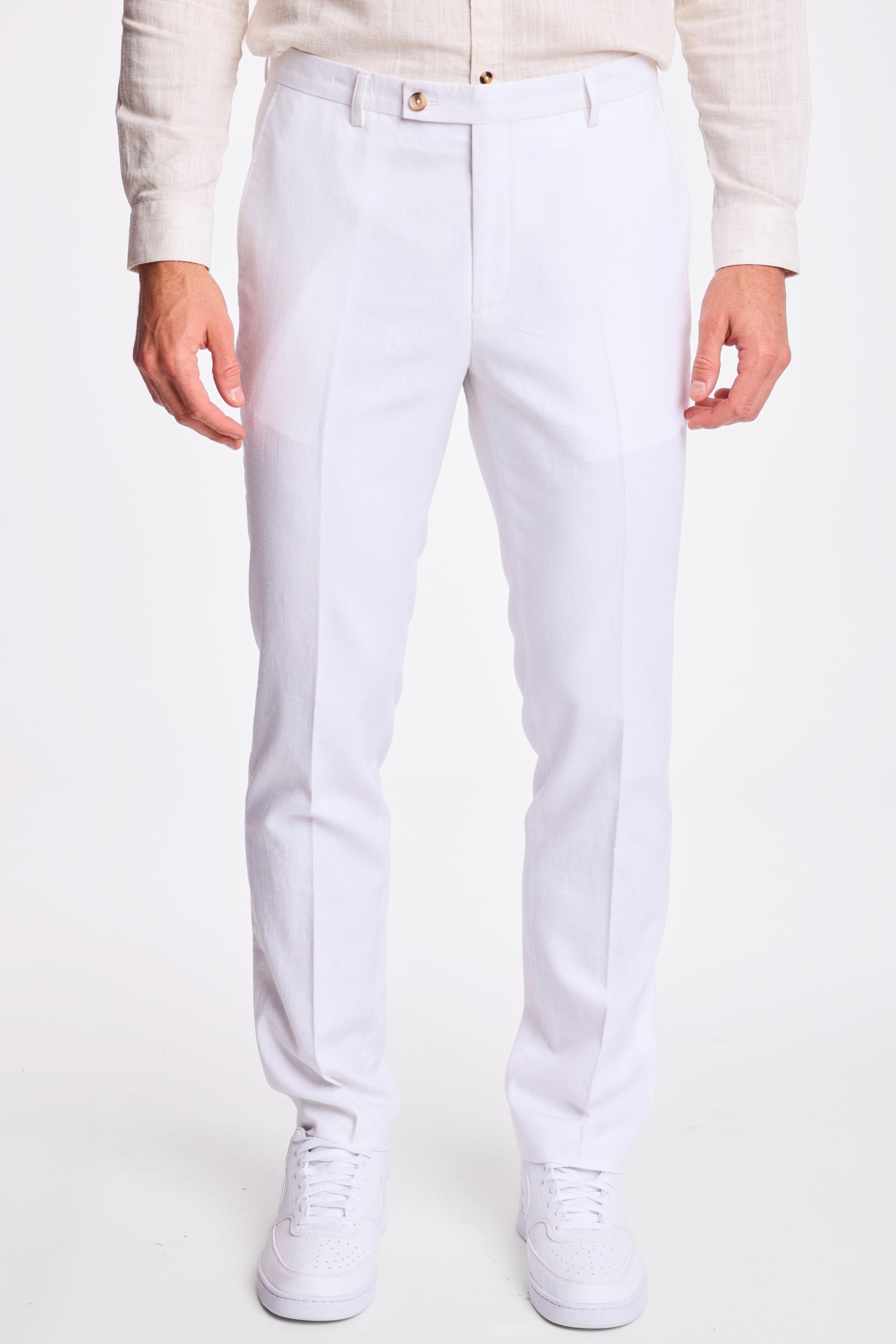 Downing Pants - slim - White Lotus Linen
