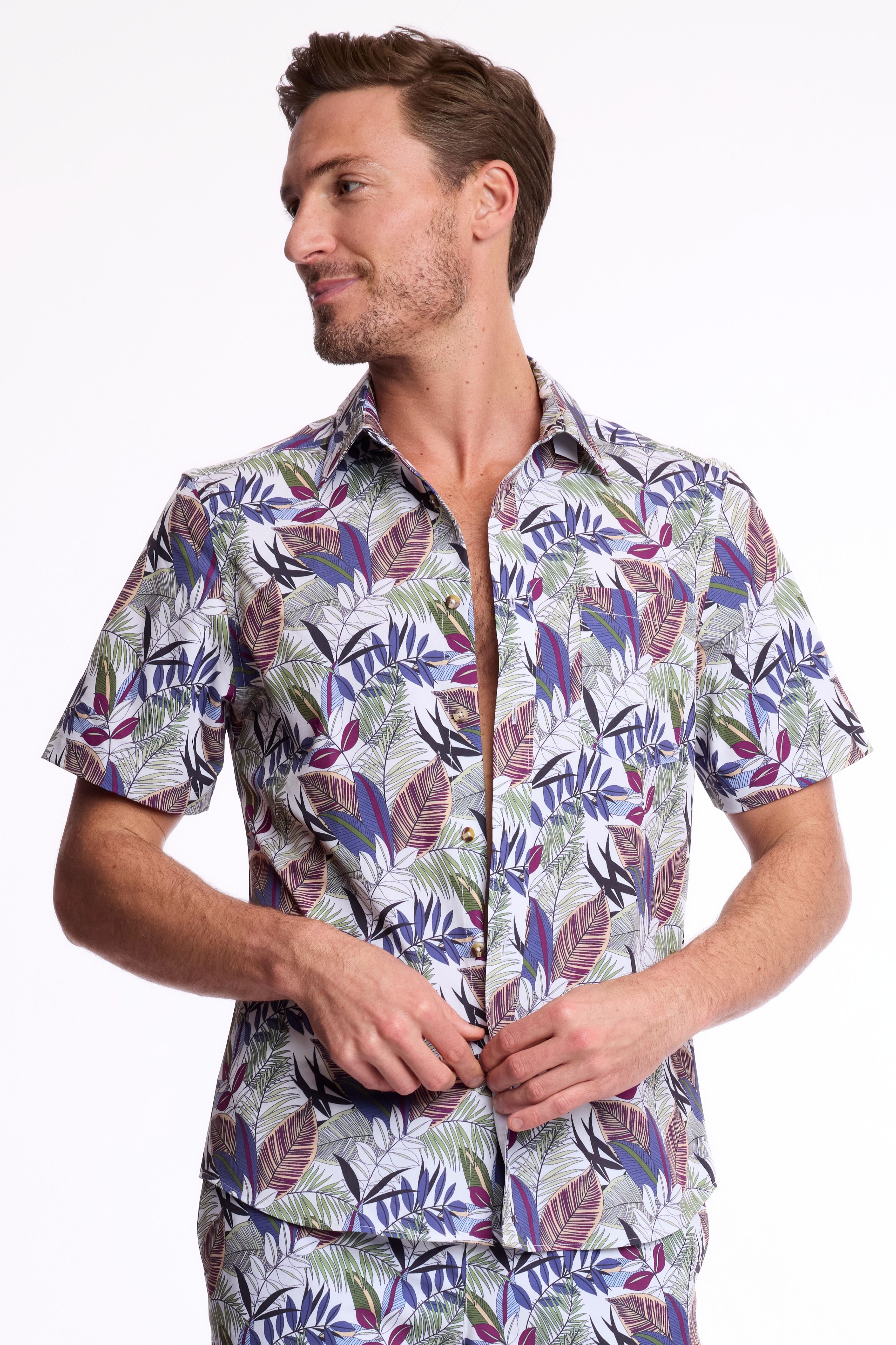 Gilby Swim Shirt - Multi Leaf