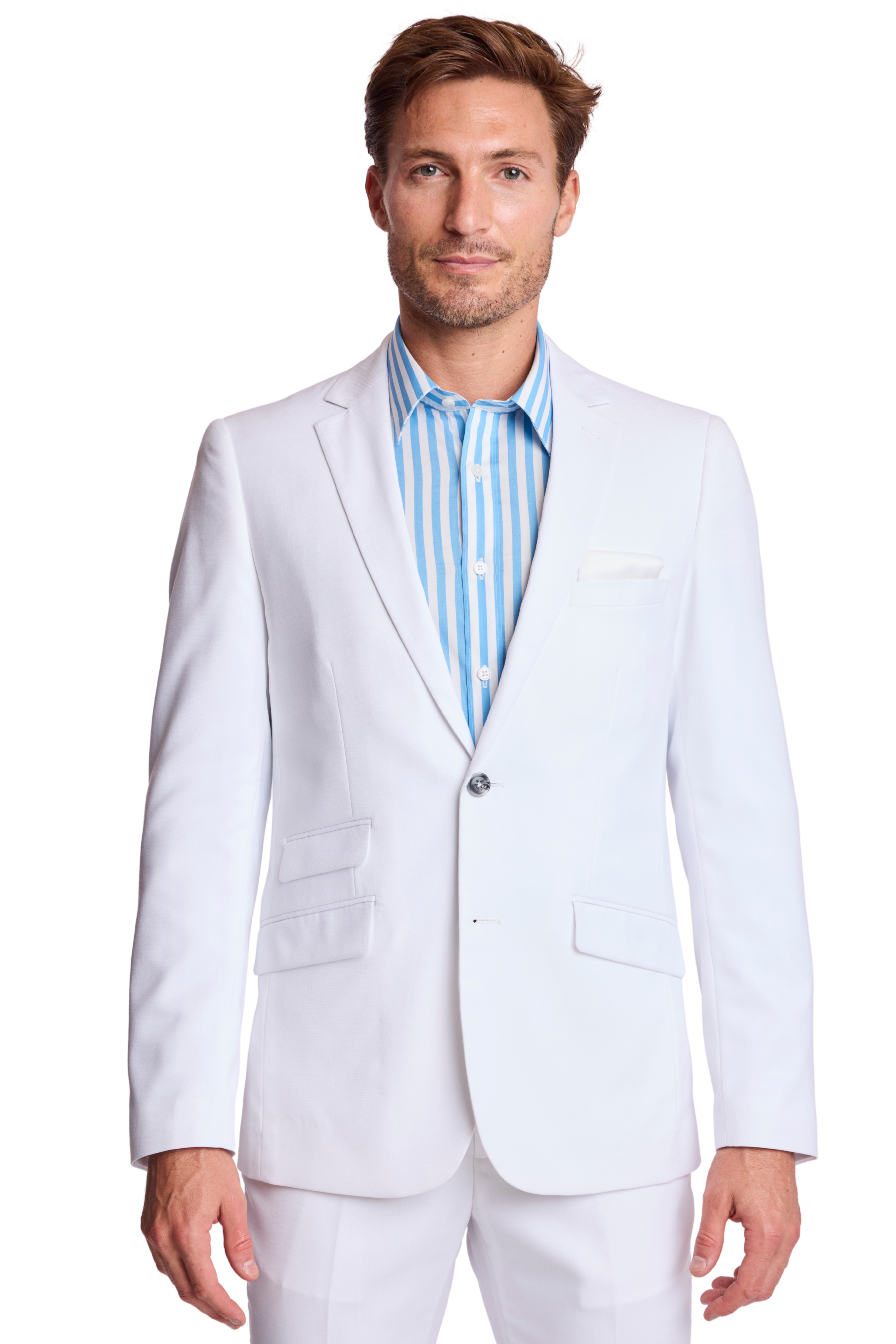 Dover Notch Jacket - slim - White Sharkskin
