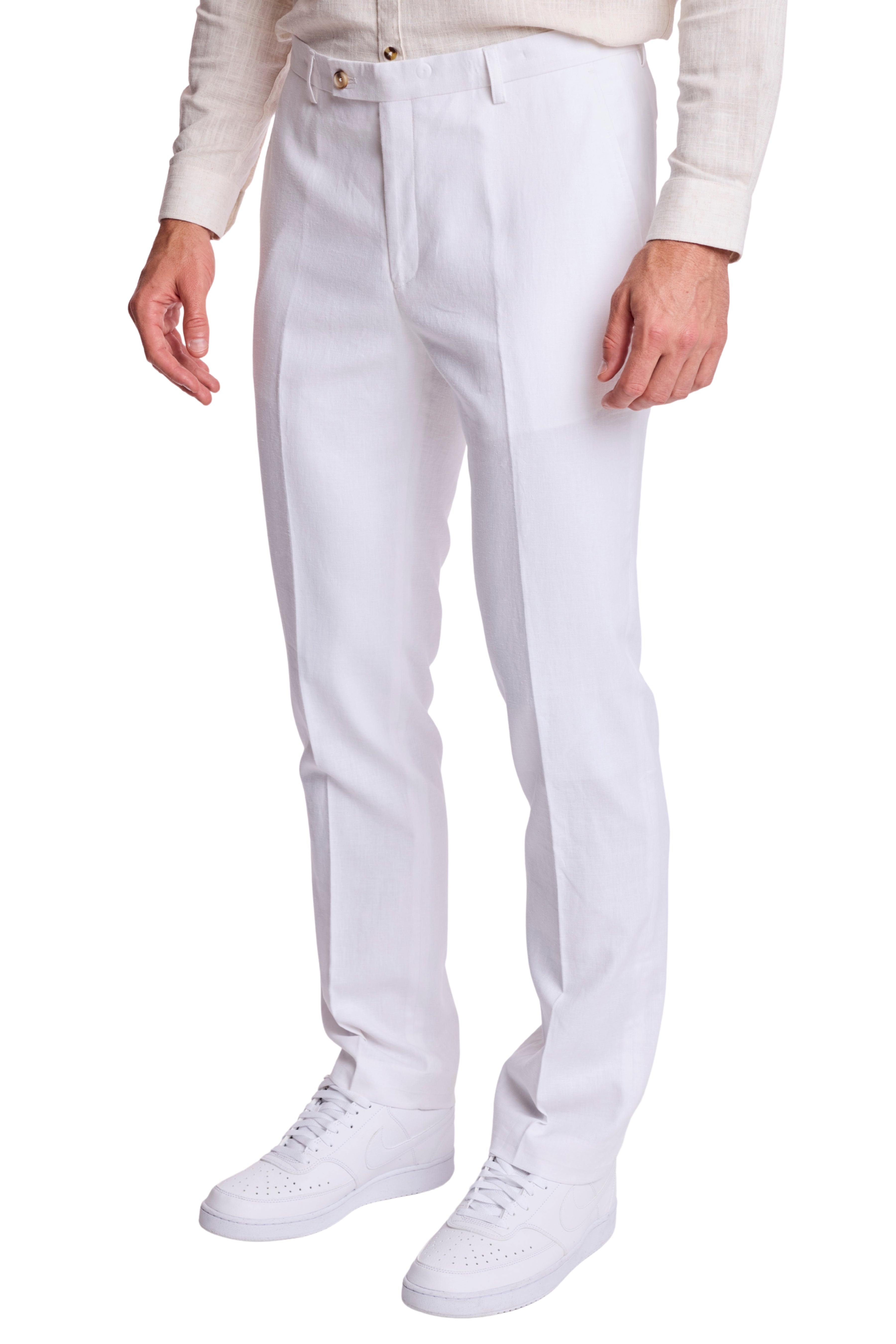 Downing Pants - slim - White Lotus Linen