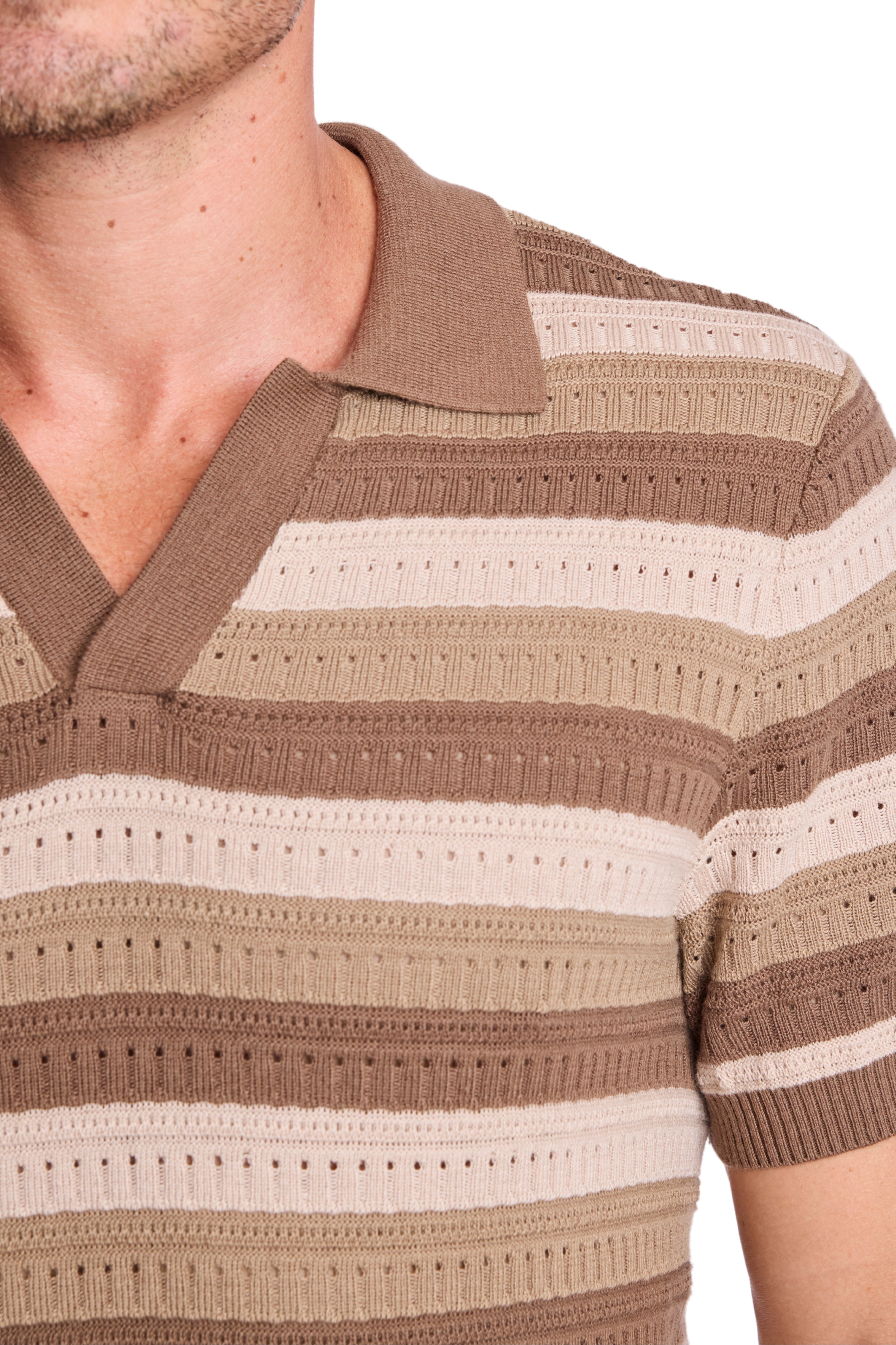 Johnny Collar Polo - Maple Oatmeal