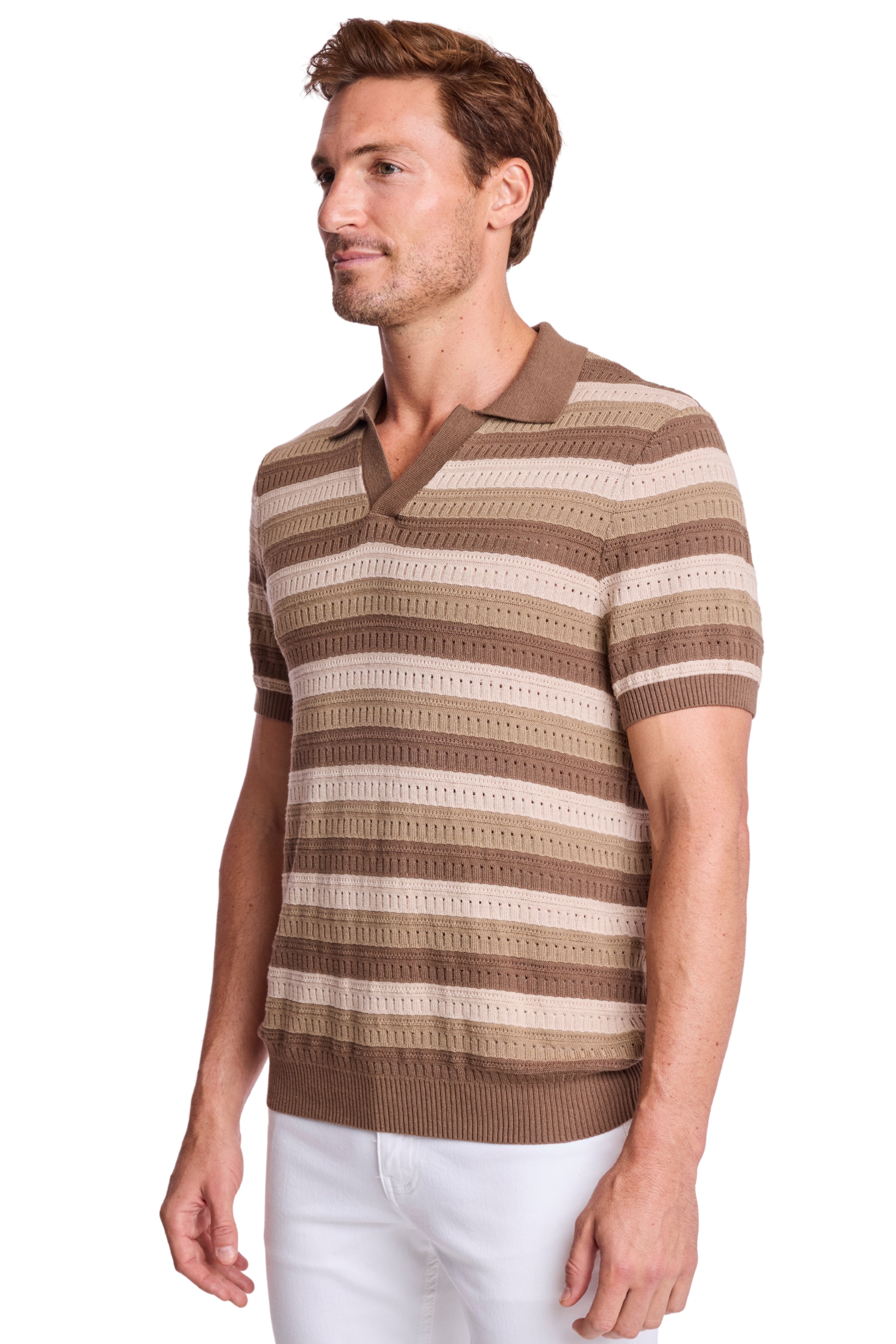 Johnny Collar Polo - Maple Oatmeal