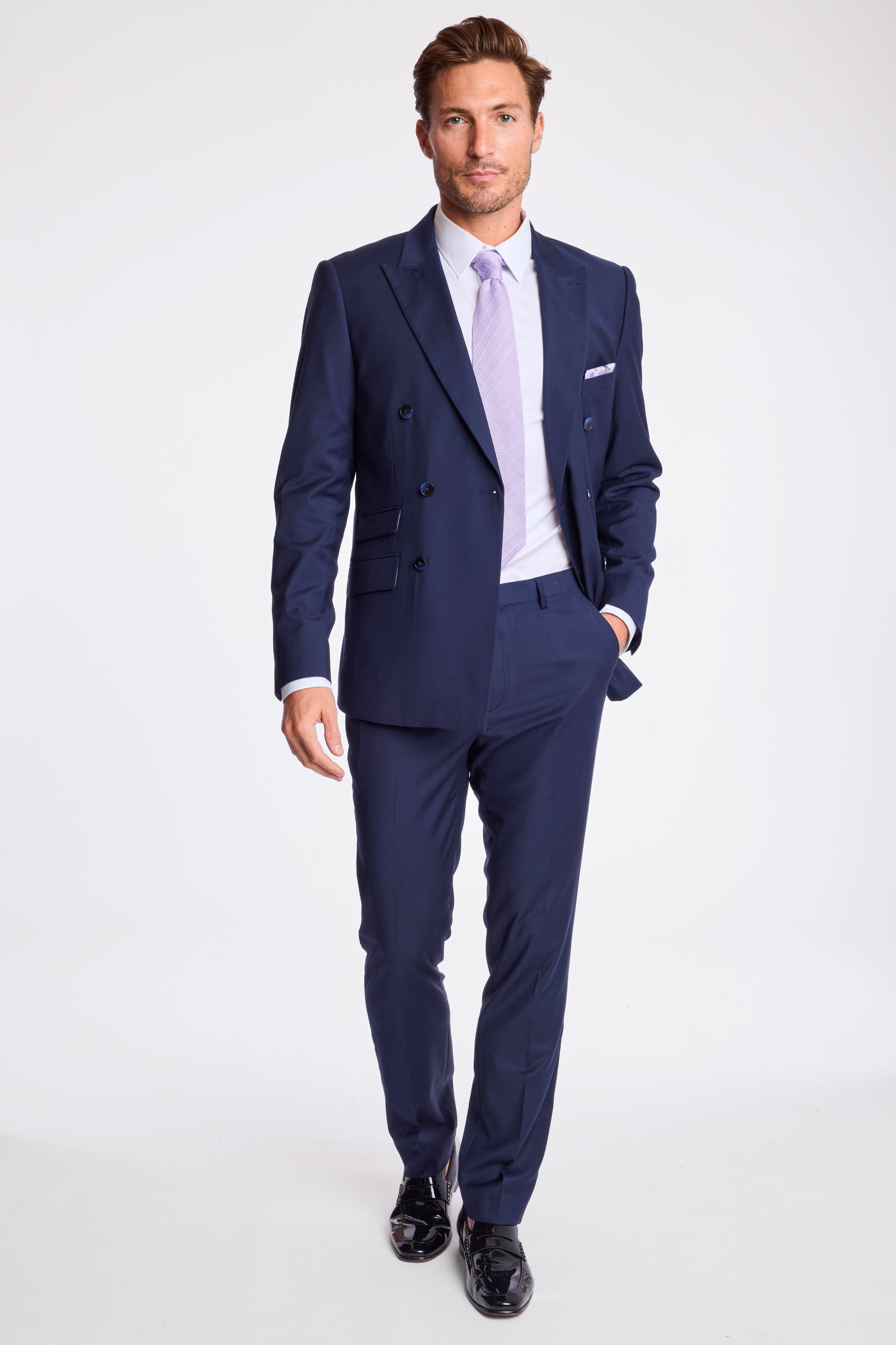 Downing Pants - slim - Solid Navy Blue