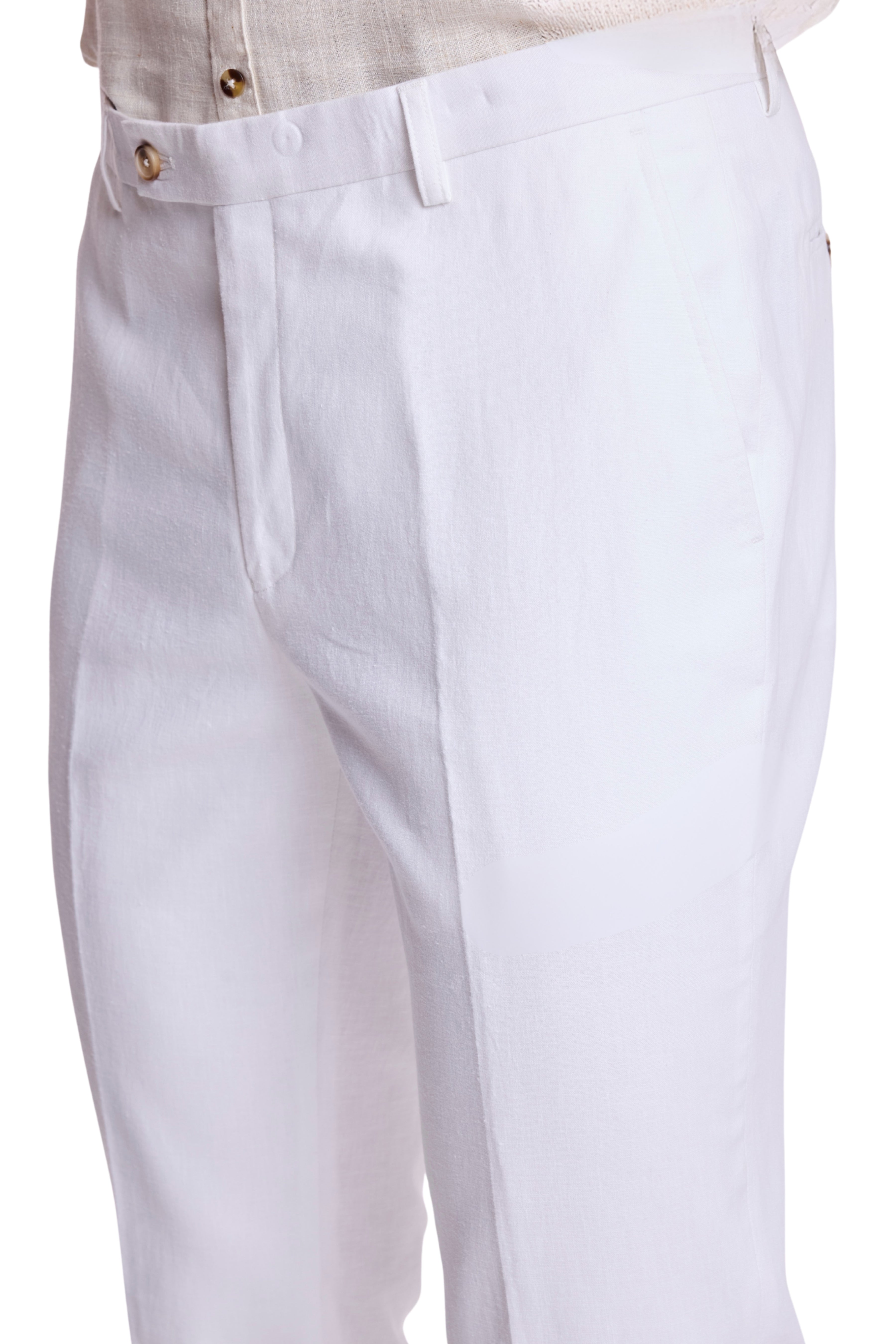 Downing Pants - slim - White Lotus Linen