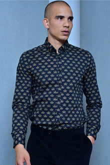  Brian Button Down Shirt - Black Bees