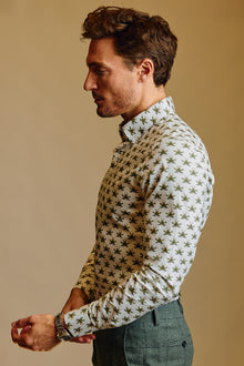  Brian Button Down Shirt - White Bees