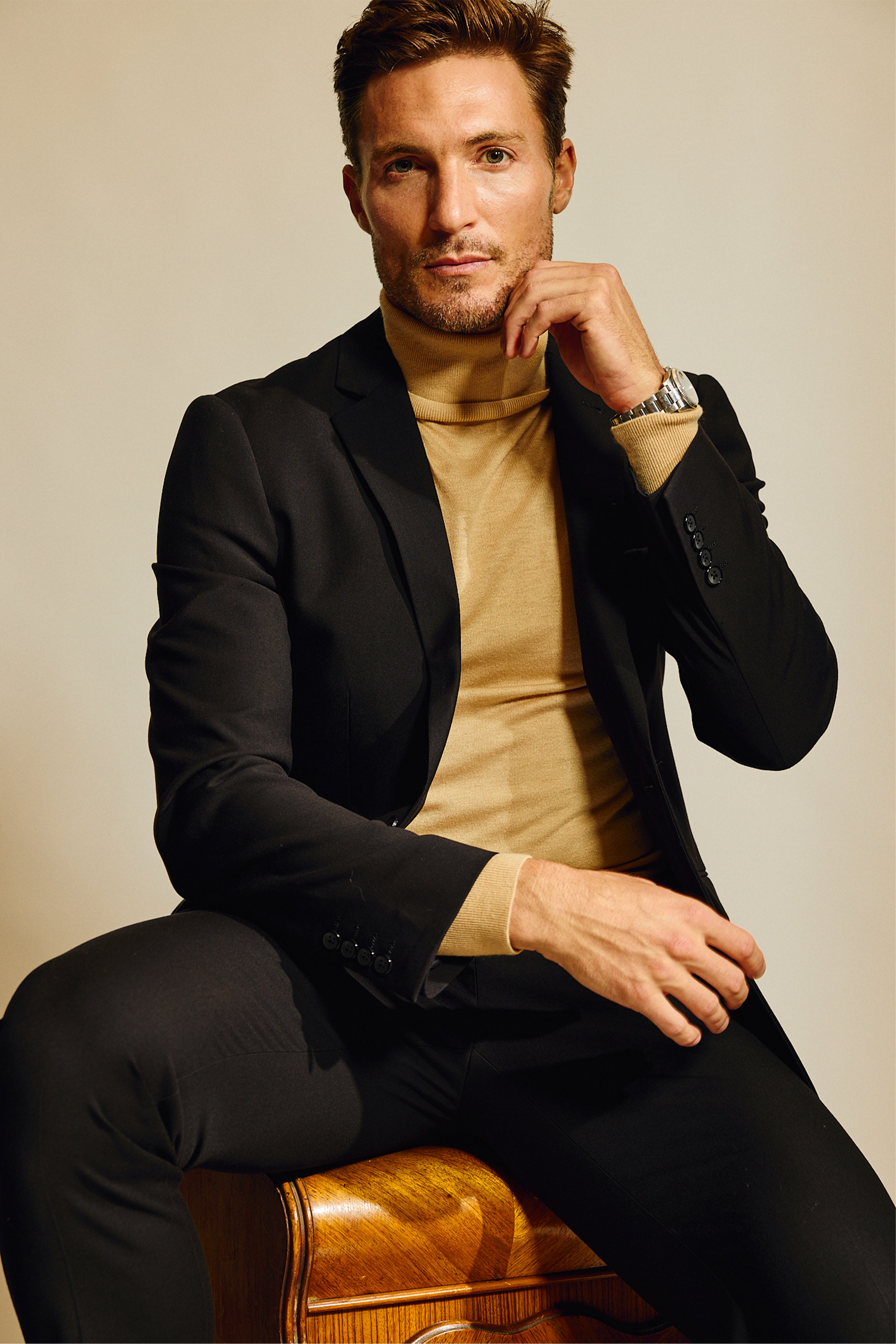 Dover Notch Jacket - slim - Black Twill