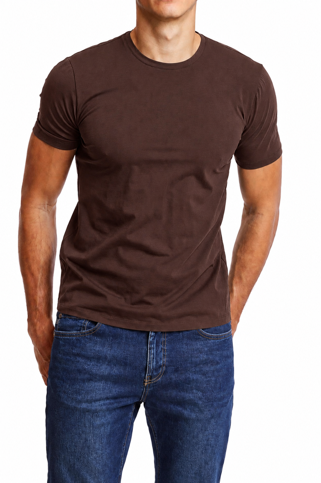 Lucas Crewneck T-Shirt - Dark Brown
