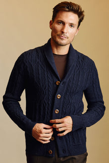  Shawl Collar Cardigan - Midnight Navy
