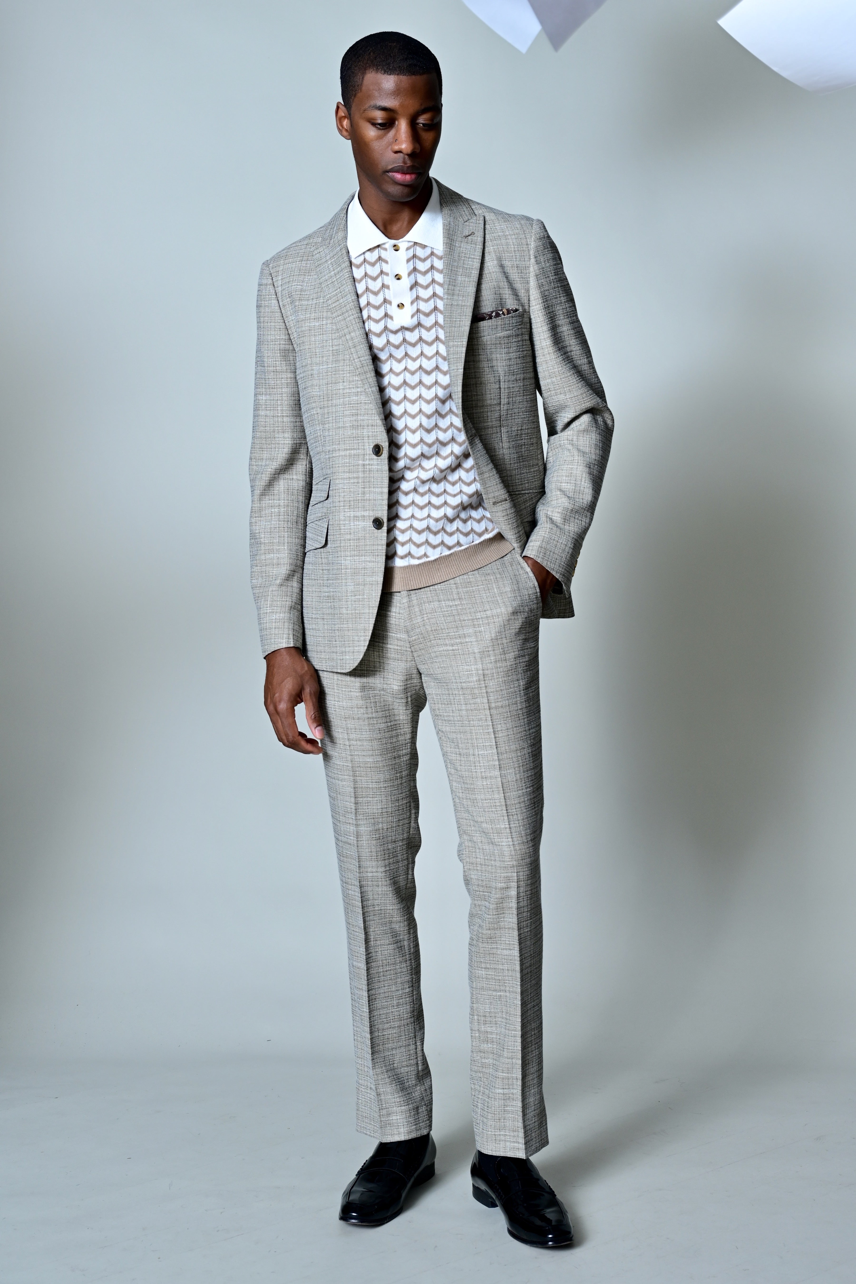 Ashton Peak Jacket - slim - Sage Cream Texture