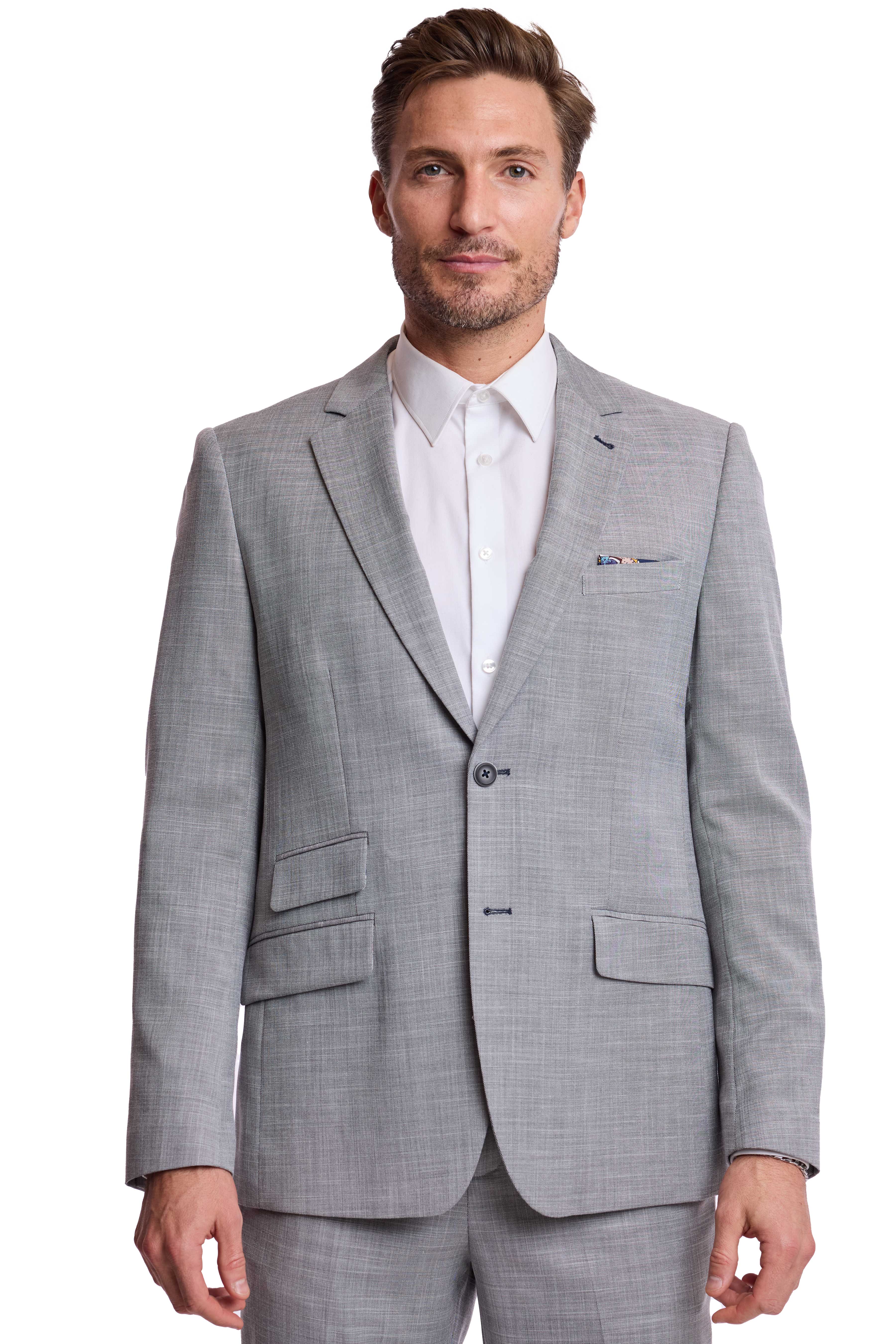 Modern Fit - Dover Notch Jacket - Light Grey Shark