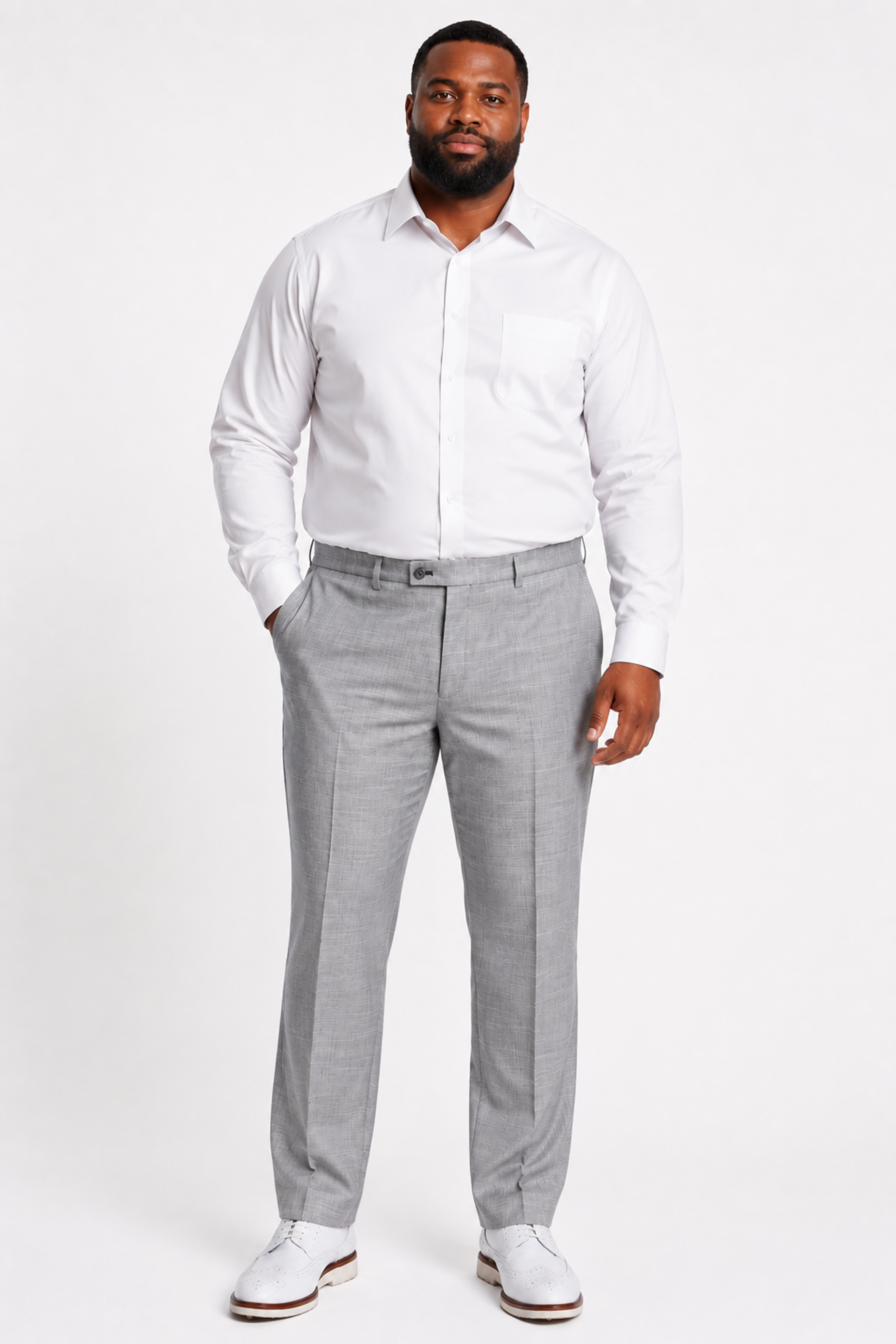 Big & Tall Downing Pants - Light Grey Shark