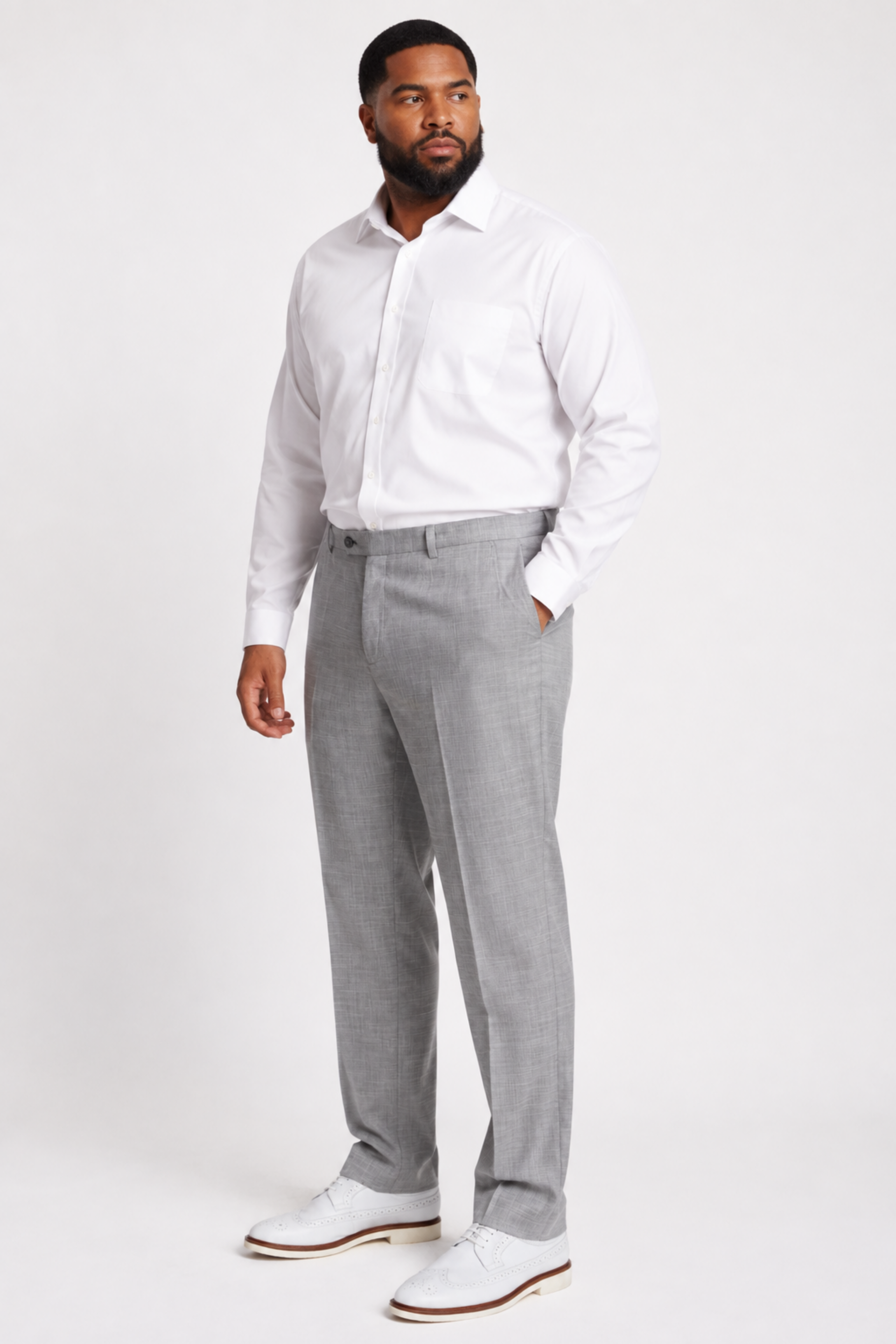 Big & Tall Downing Pants - Light Grey Shark