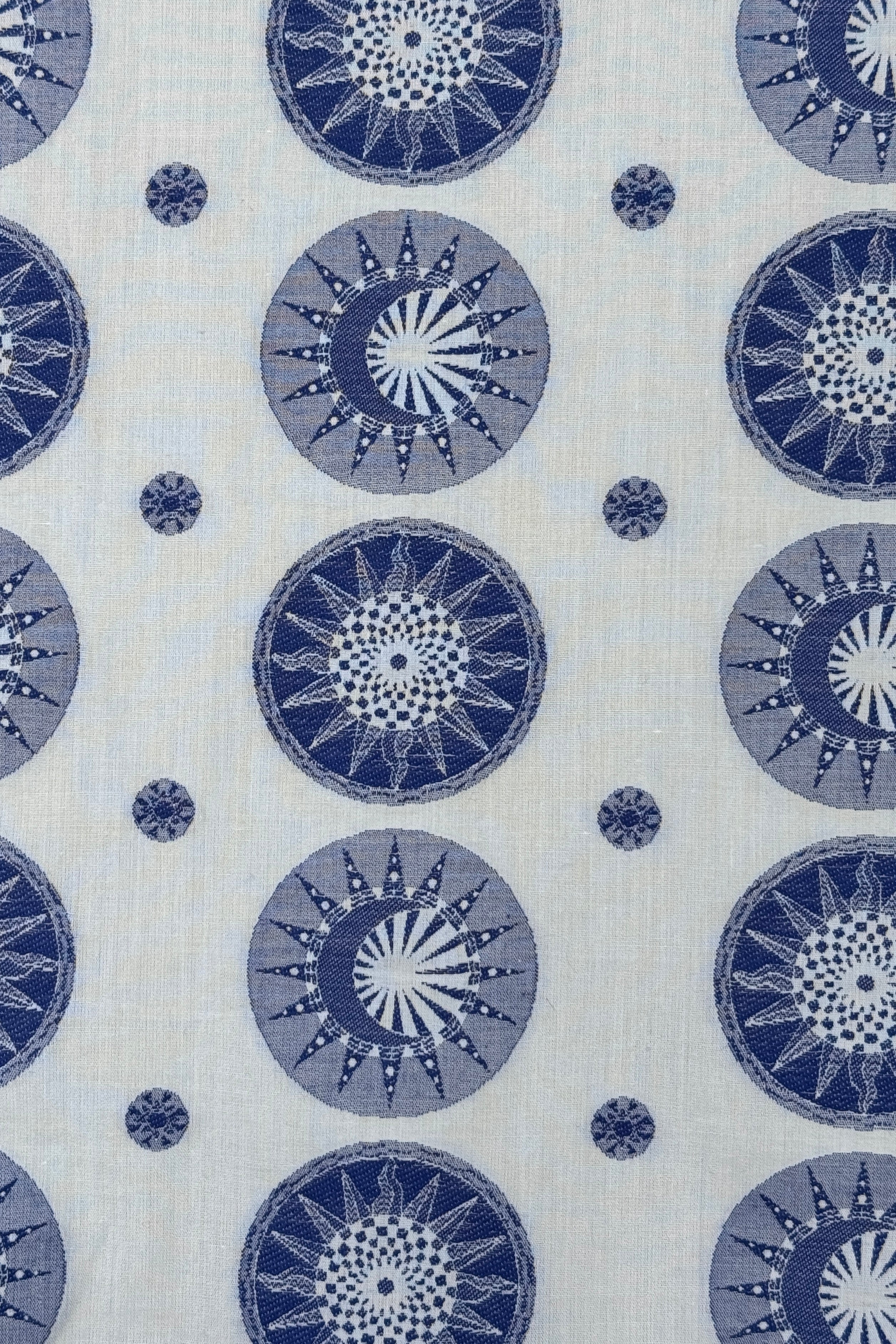 Camp Collar Shirt - Wt Blue Sun Moon