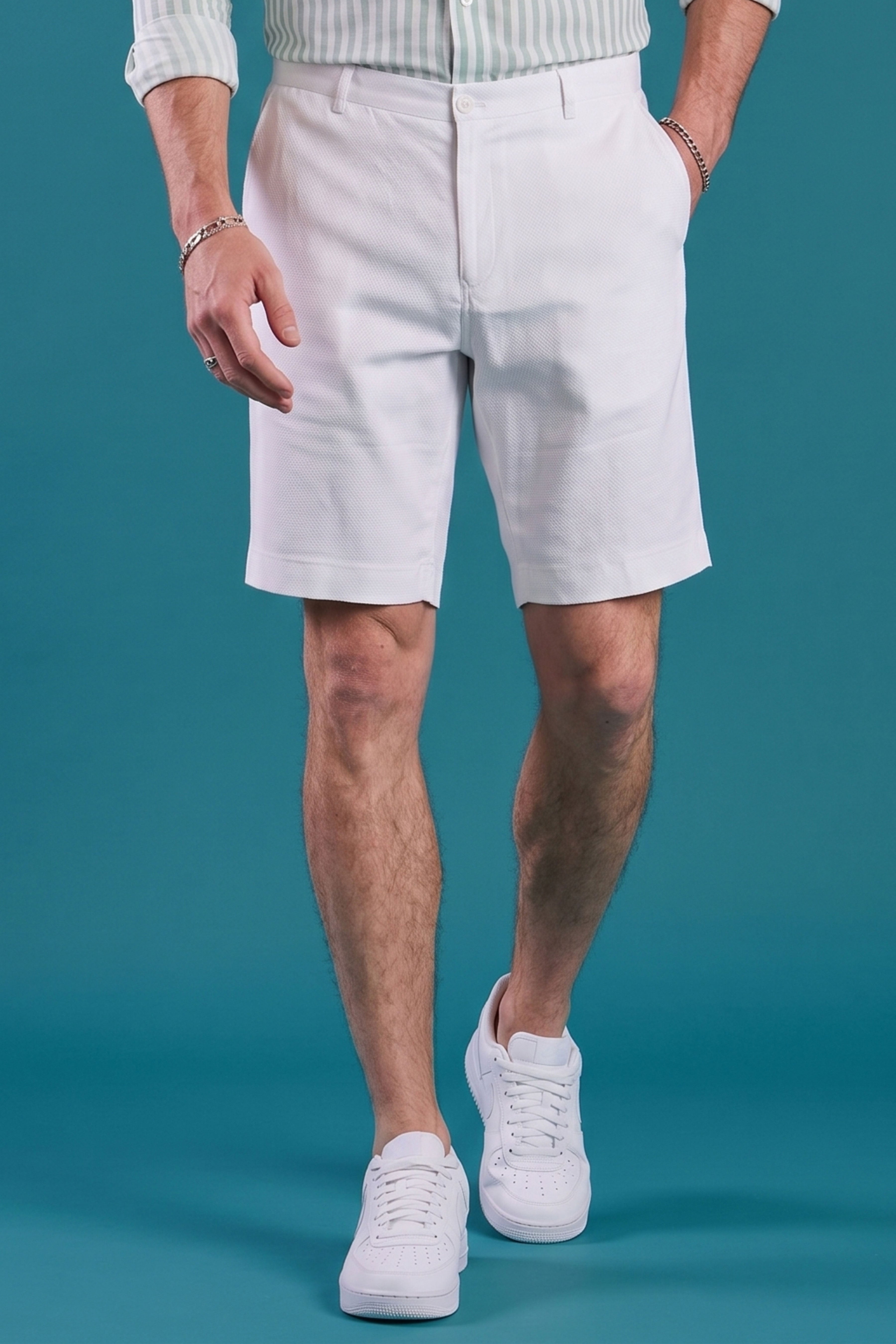 Felix Shorts - slim - White Linen